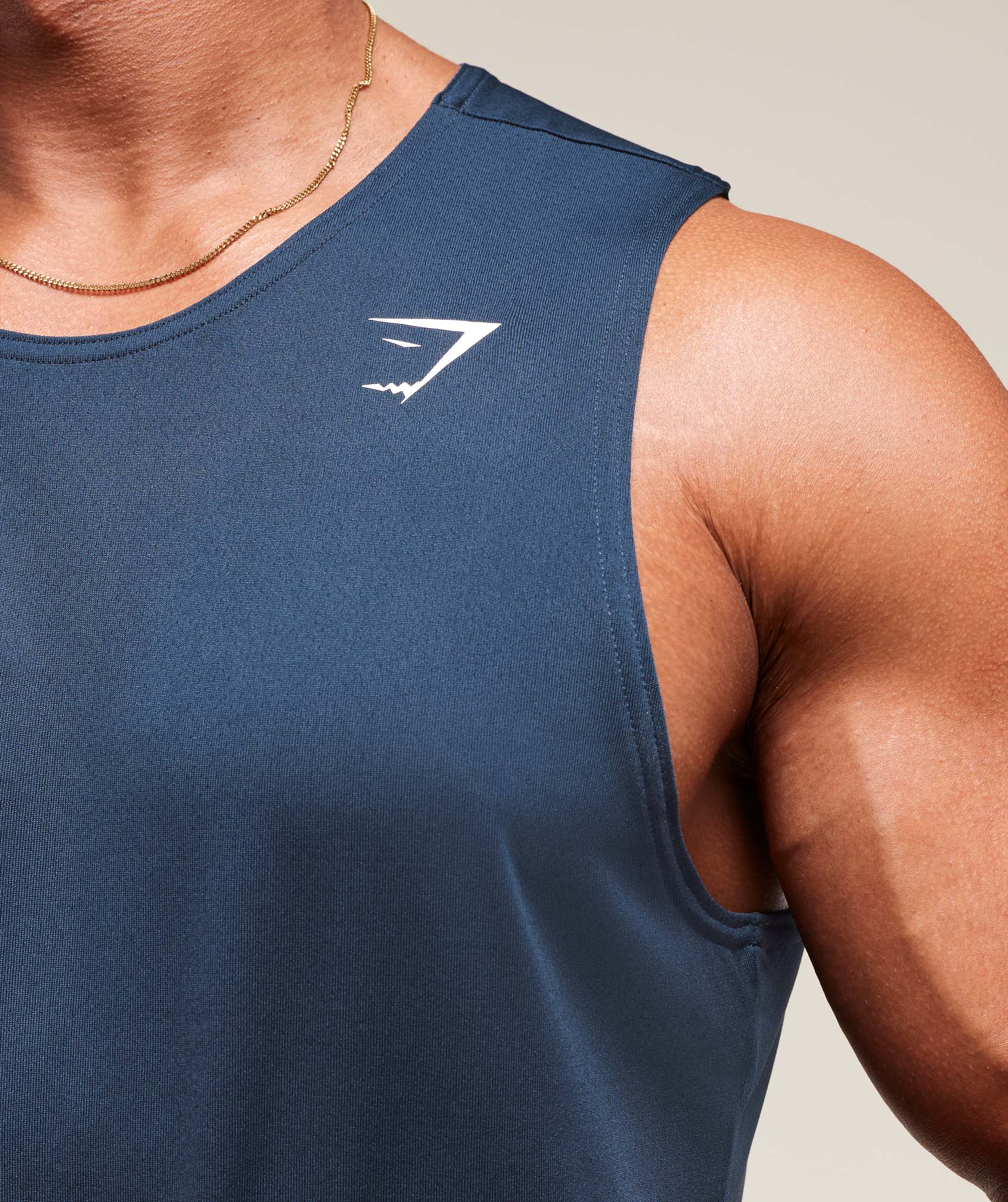 Gymshark Arrival Tank - Navy - Image 6