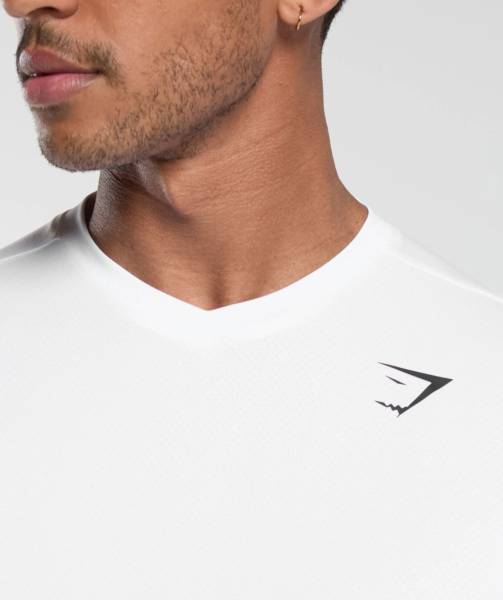 Gymshark Arrival V-Neck T Shirt - White - Image 5