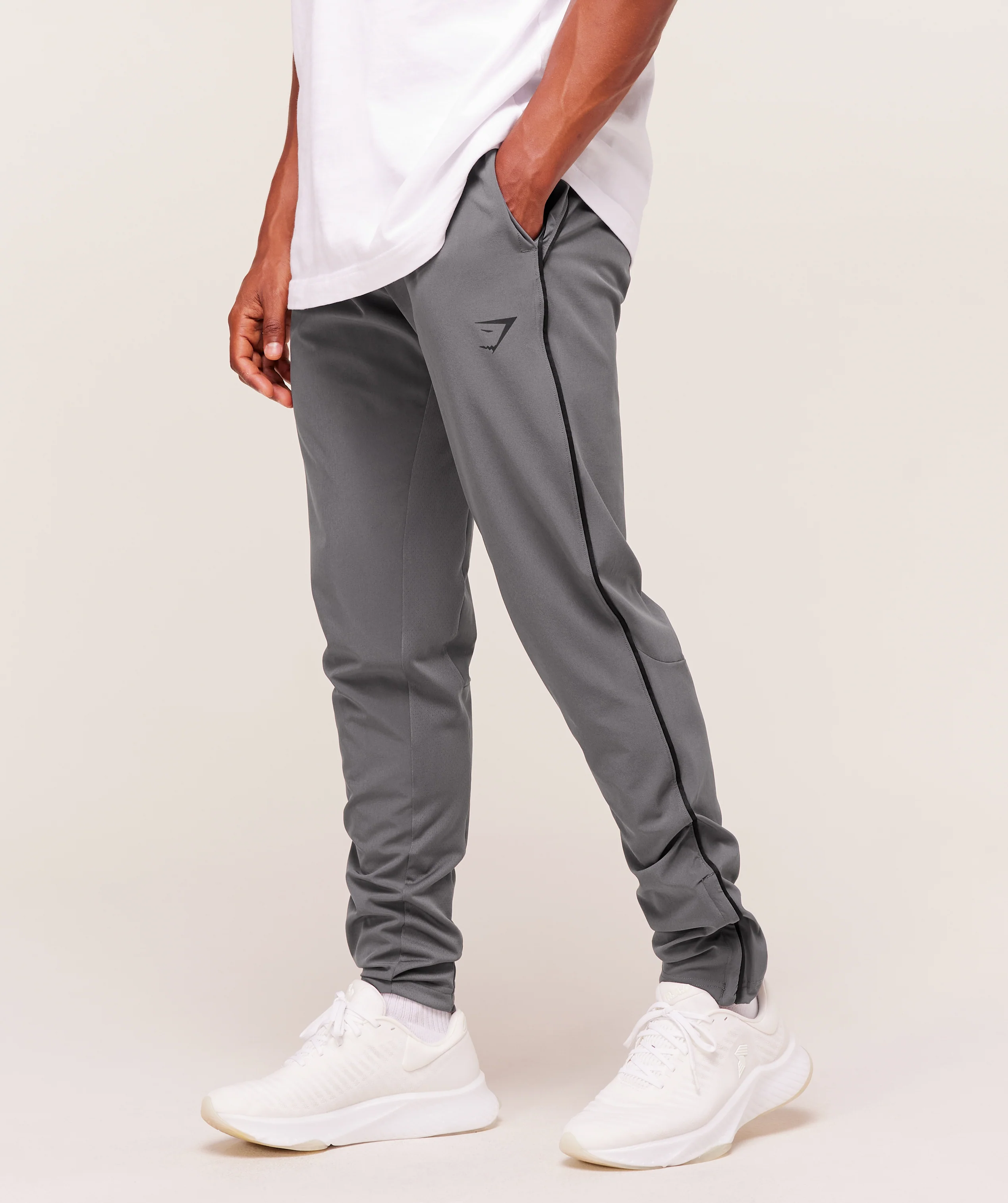 Gymshark Arrival Woven Block Joggers - Dark Grey - Image 3