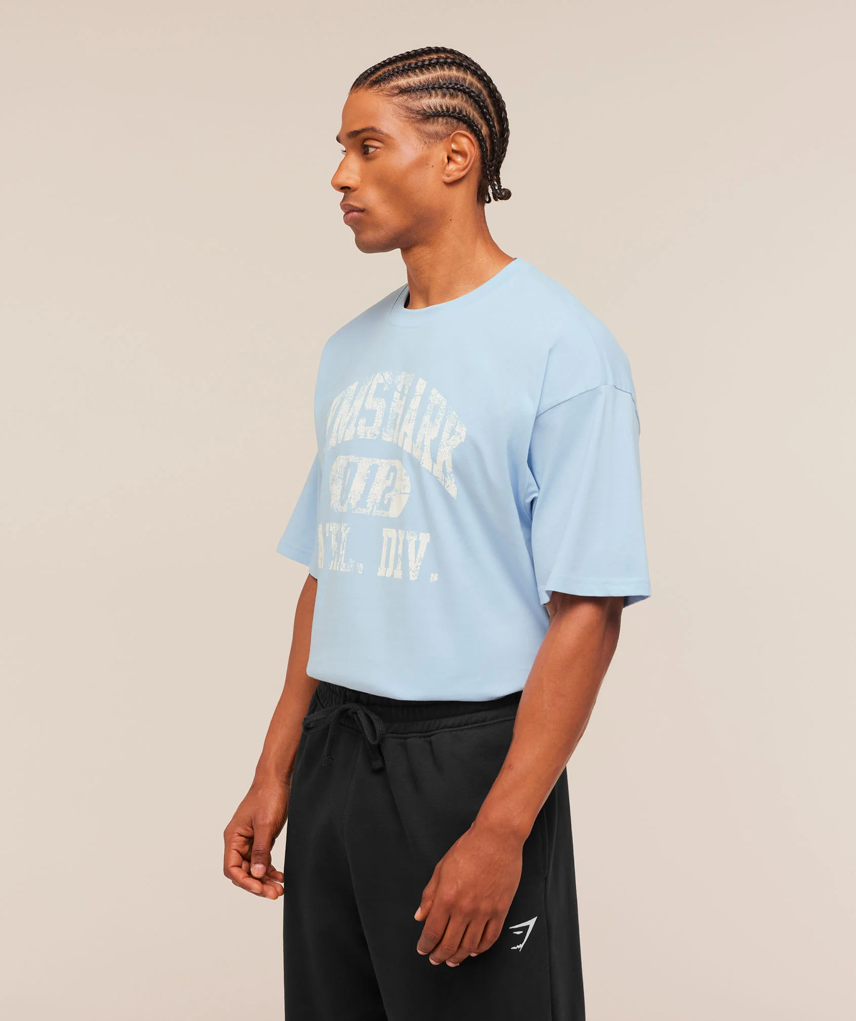 Gymshark Athletic Division Graphic T-Shirt - Chilled Blue - Image 4