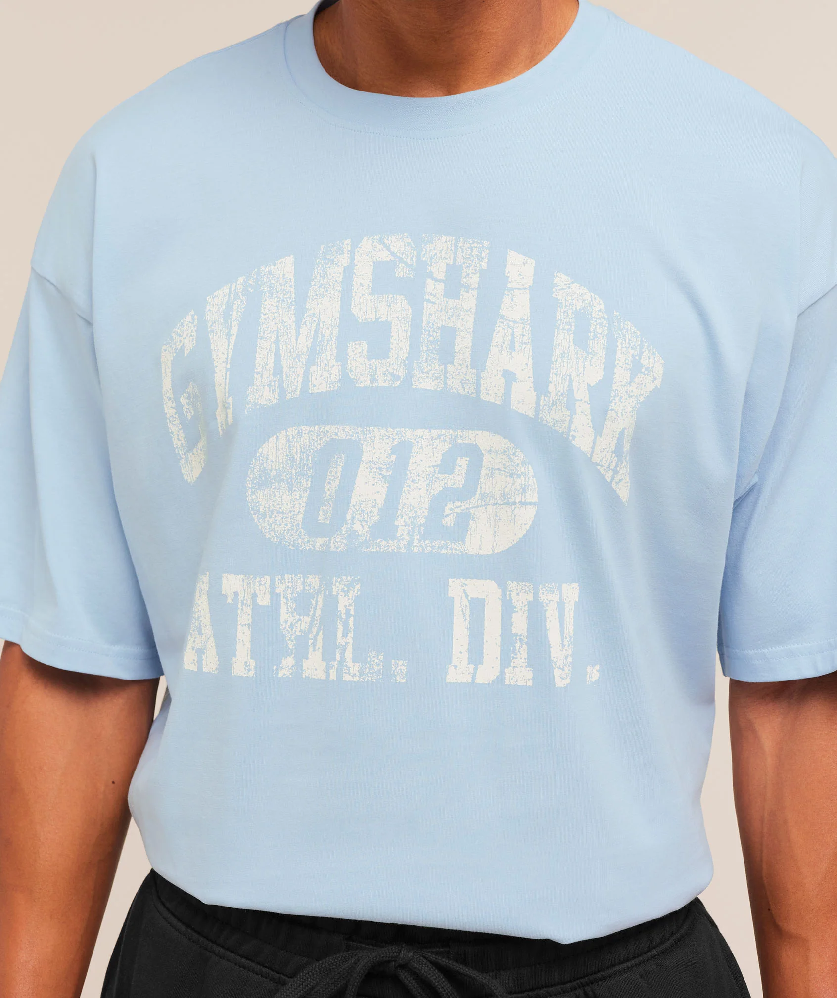 Gymshark Athletic Division Graphic T-Shirt - Chilled Blue - Image 6
