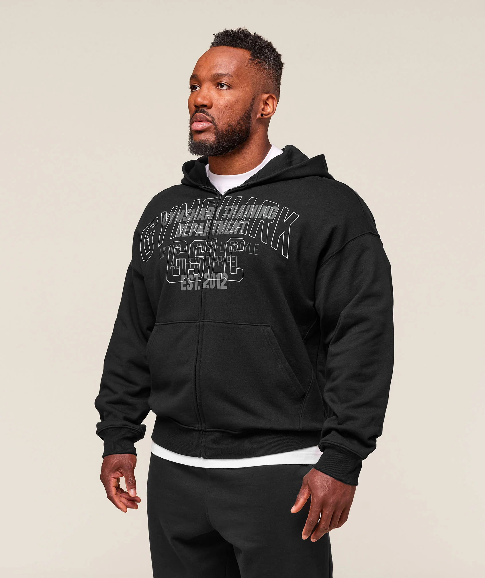 Gymshark Authentic Apparel Zip Up Hoodie - Black - Image 3
