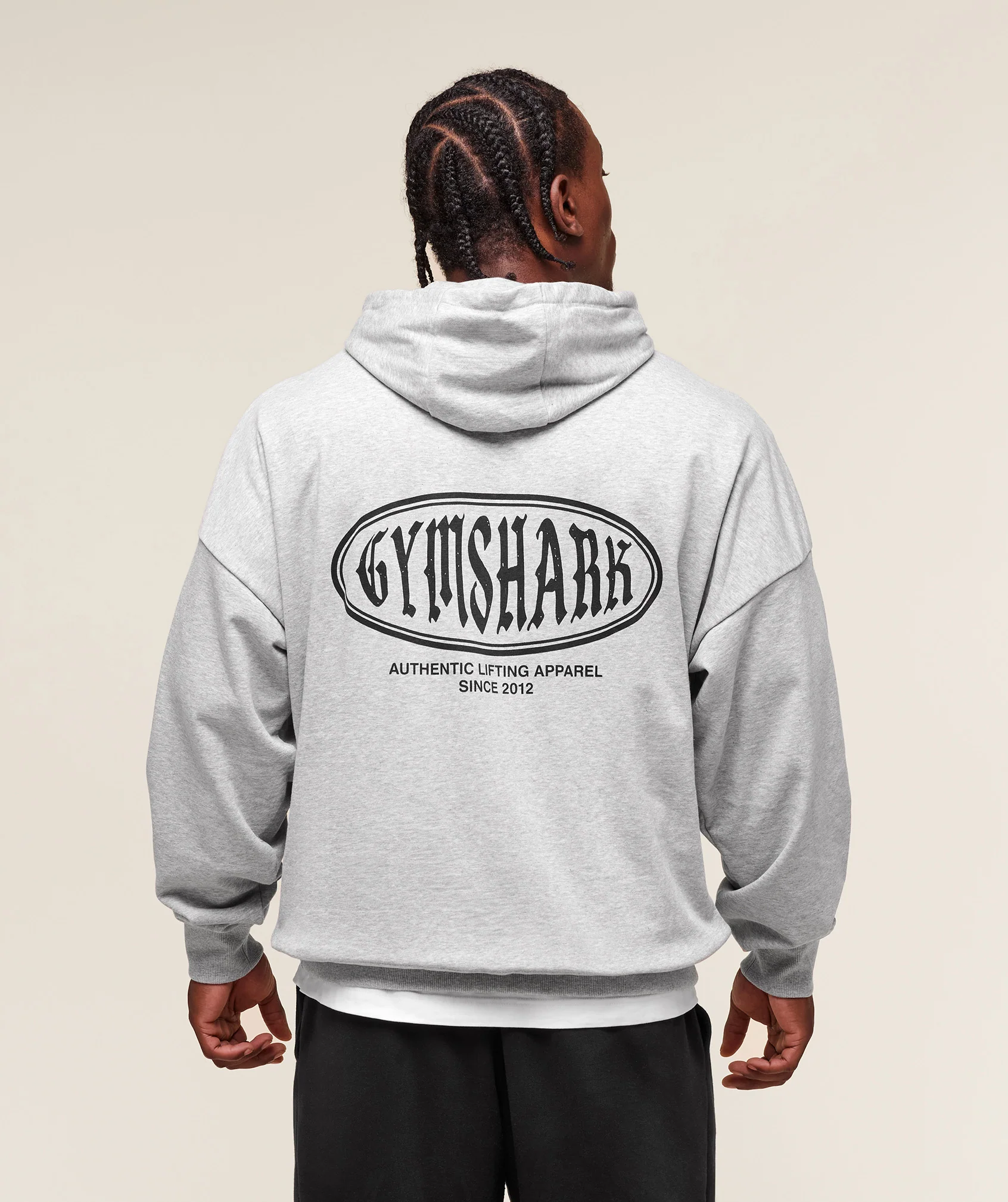 Gymshark Authentic Lifting Apparel Hoodie - Light Grey Core Marl