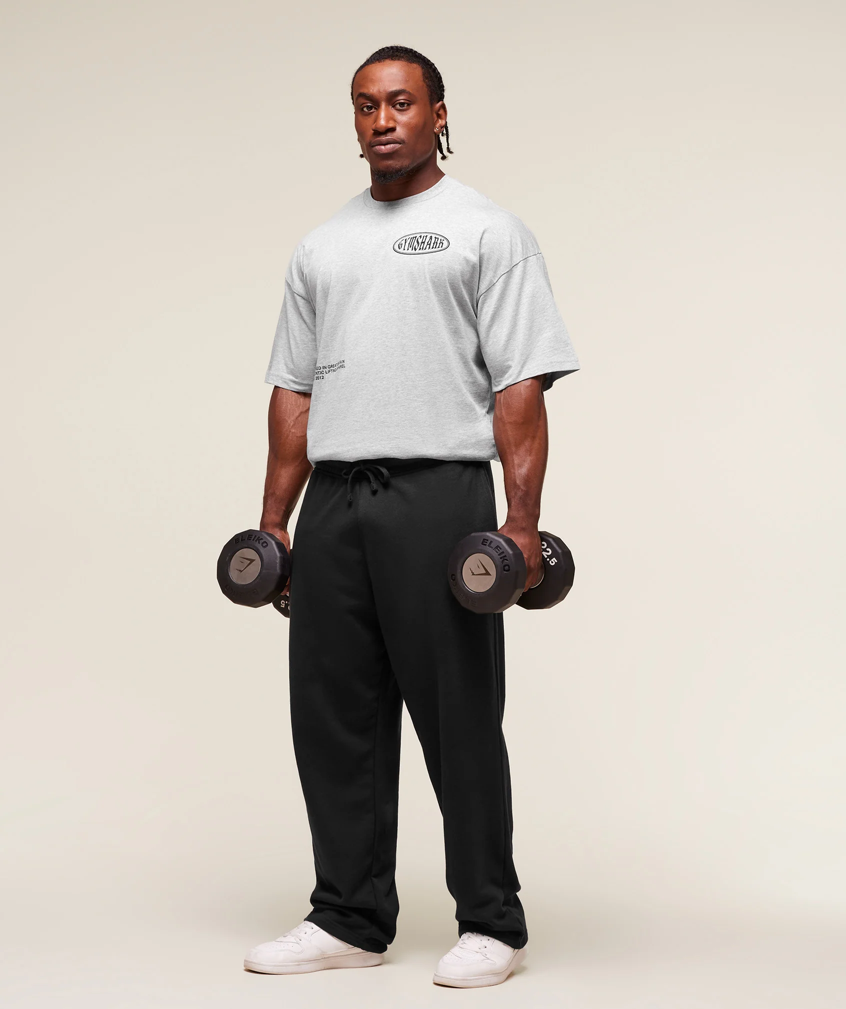 Gymshark Authentic Lifting Apparel T-Shirt - Light Grey Core Marl - Image 6