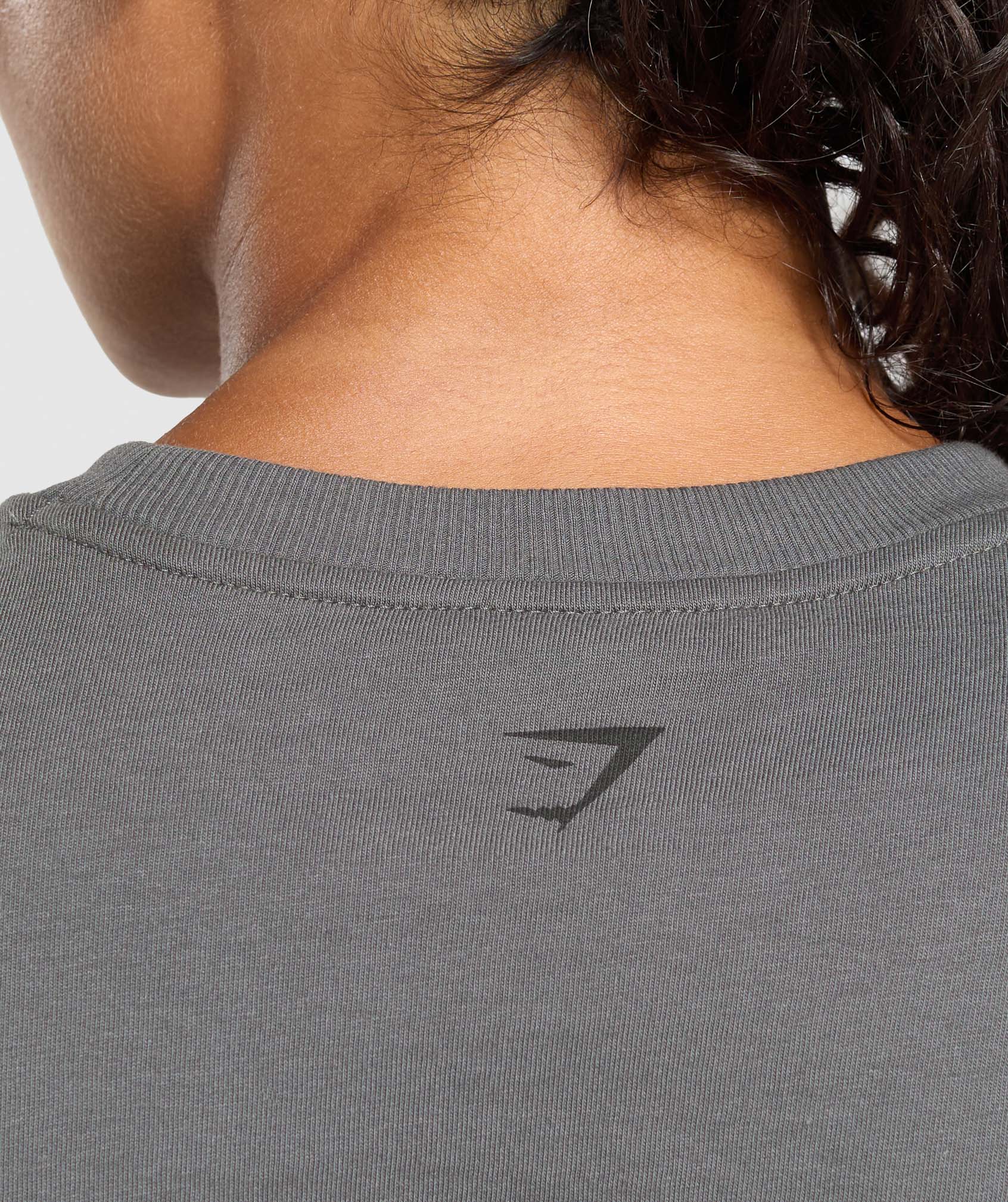 Gymshark Back Gains Graphic Long Sleeve Top - Graphite Grey - Image 5
