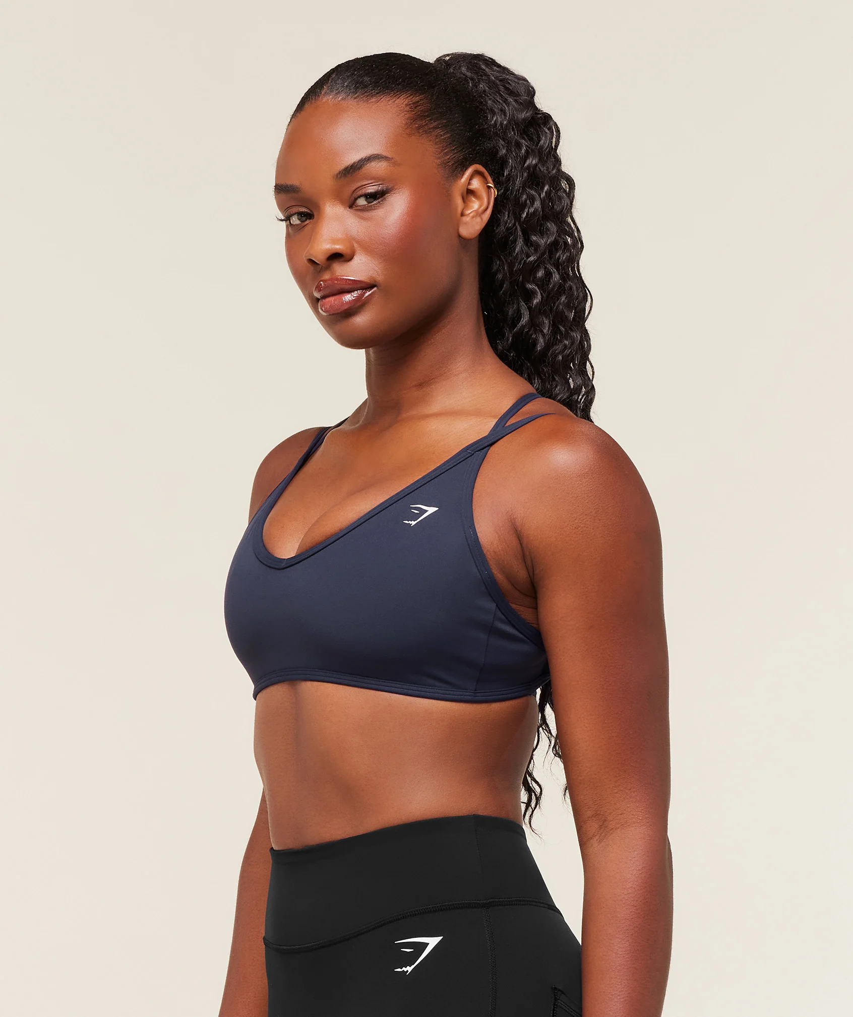 Gymshark Back Gains Sports Bra - Heavy Blue - Image 3