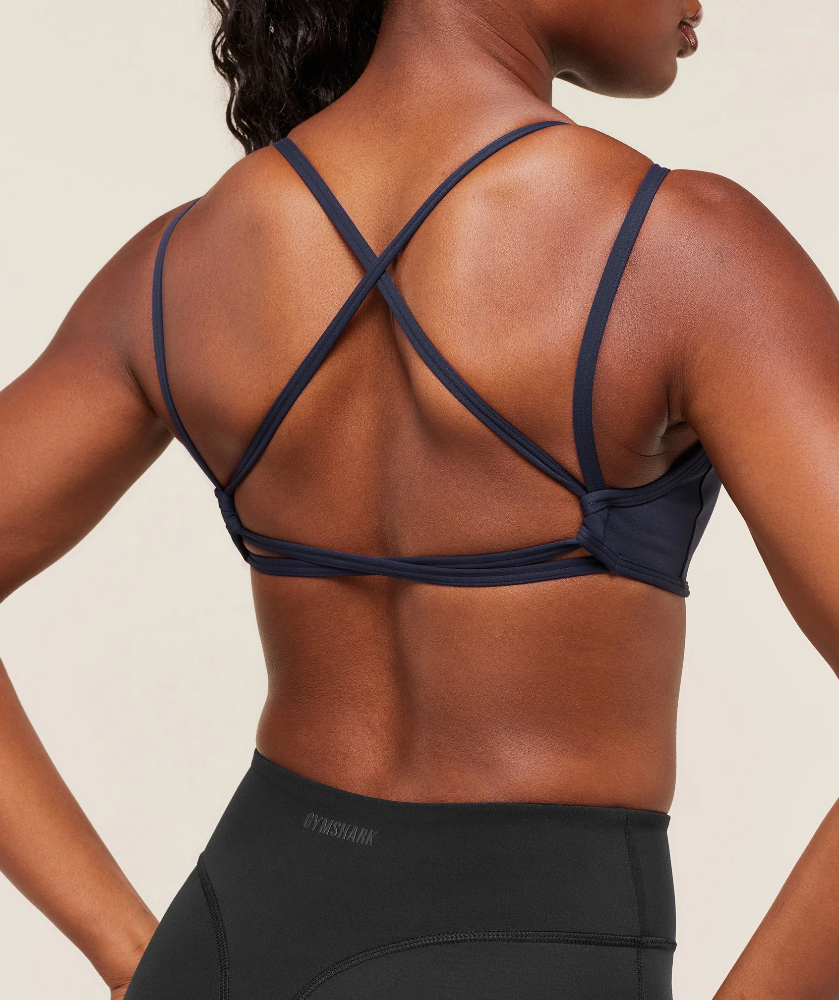 Gymshark Back Gains Sports Bra - Heavy Blue - Image 4