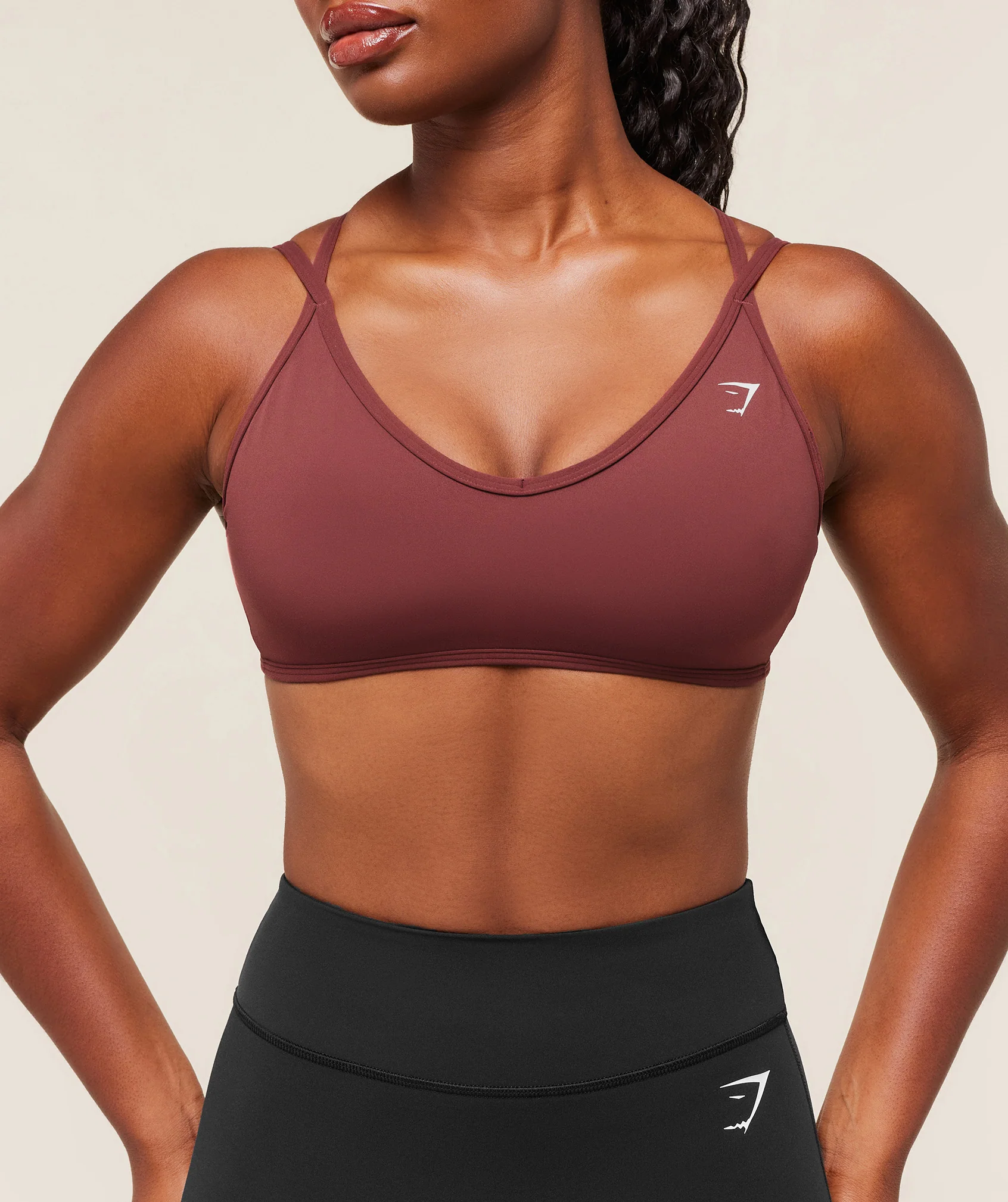 Gymshark Back Gains Sports Bra - Burgundy Brown - Image 5