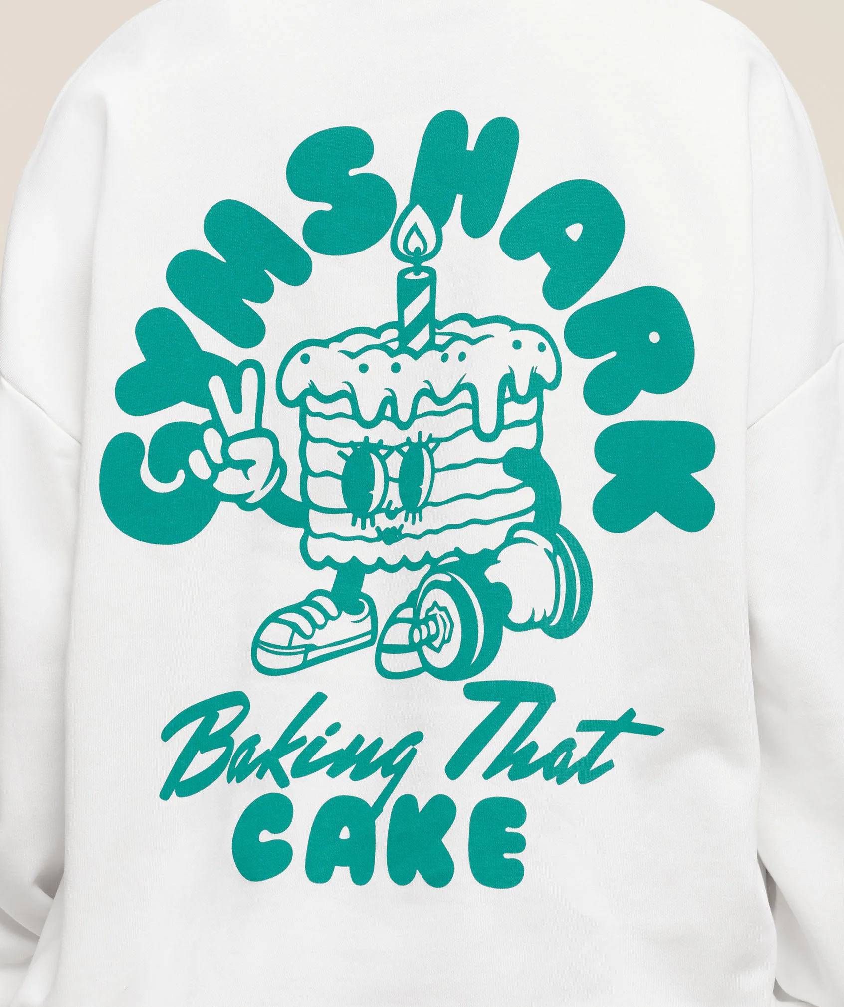Gymshark Baking That Cake Graphic Sweatshirt - GS Soft White - Image 5
