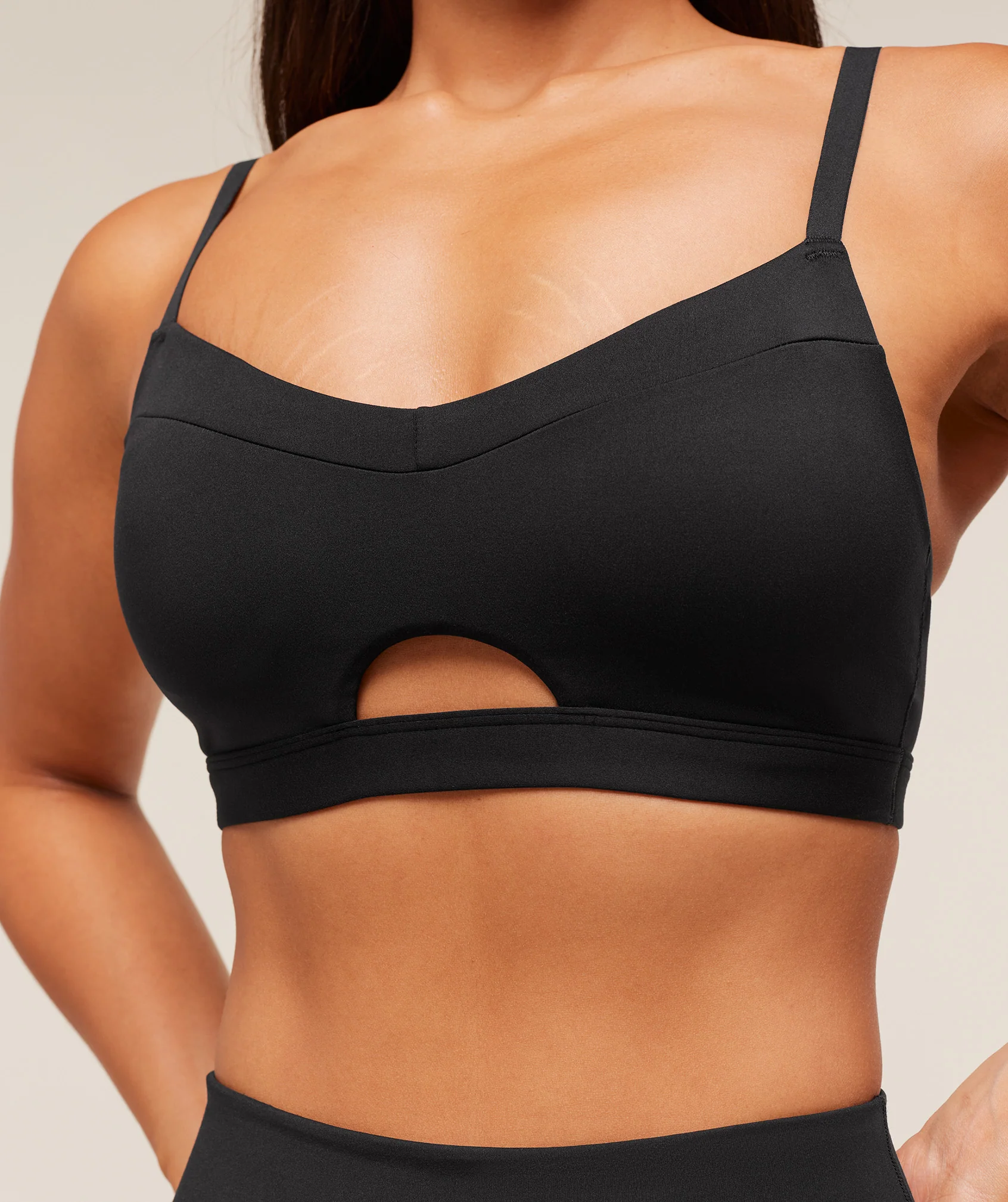 Gymshark Balcony Peekaboo Sports Bra - Black - Image 4