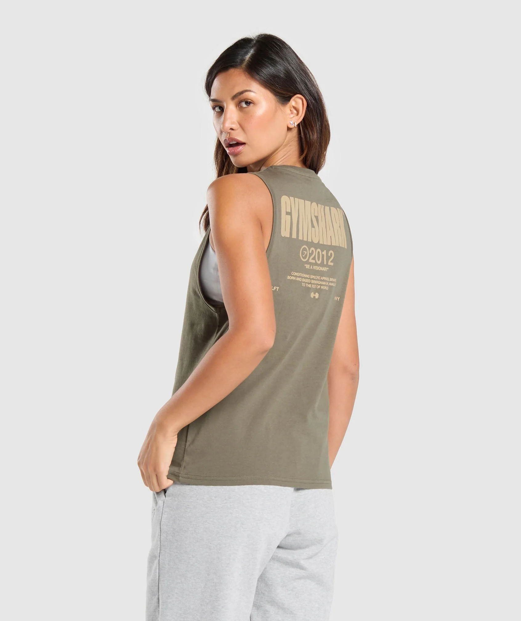 Gymshark Be a Visionary Tank - Camo Brown - Image 2