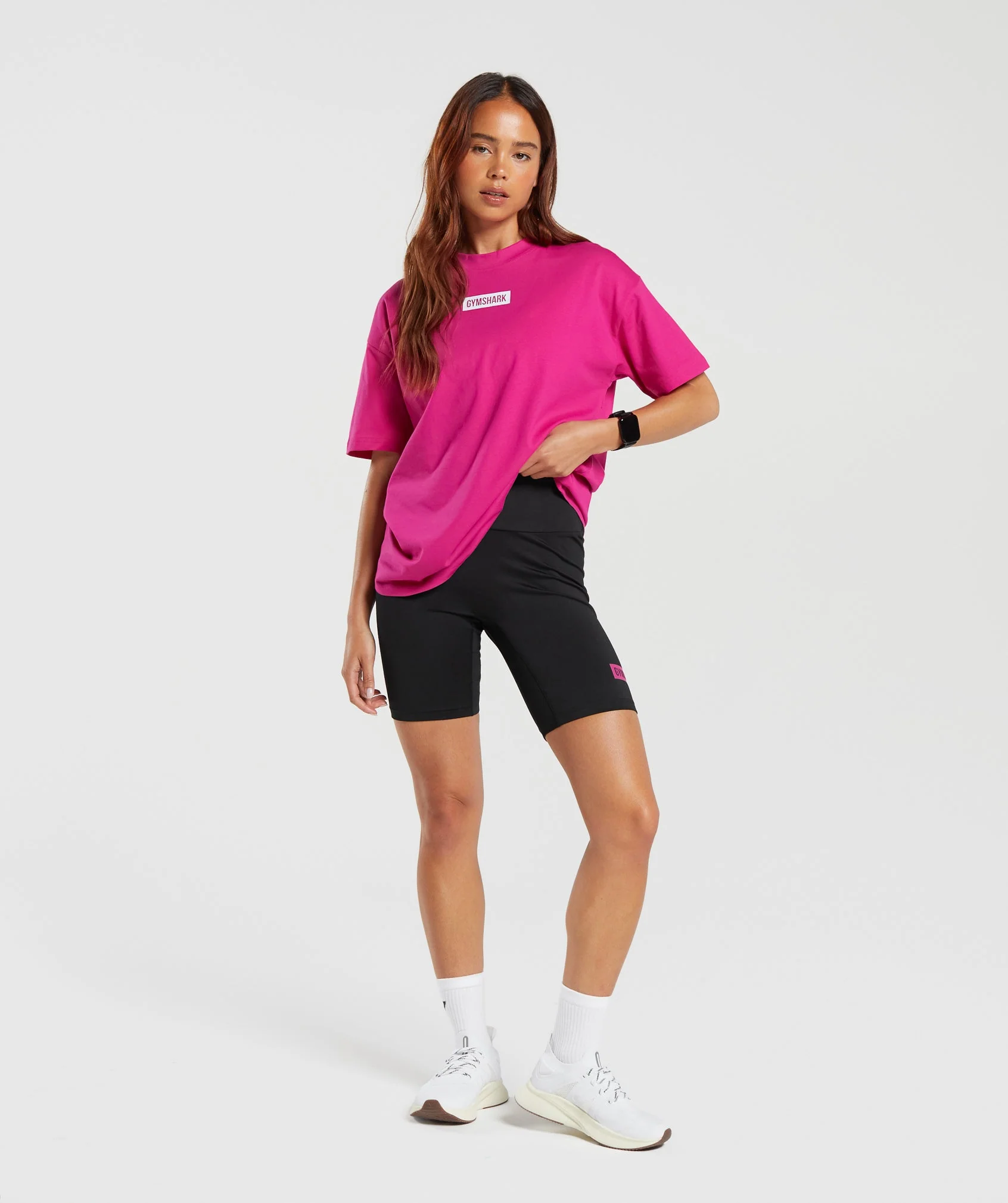 Gymshark Block Oversized T-Shirt - Bold Magenta - Image 4