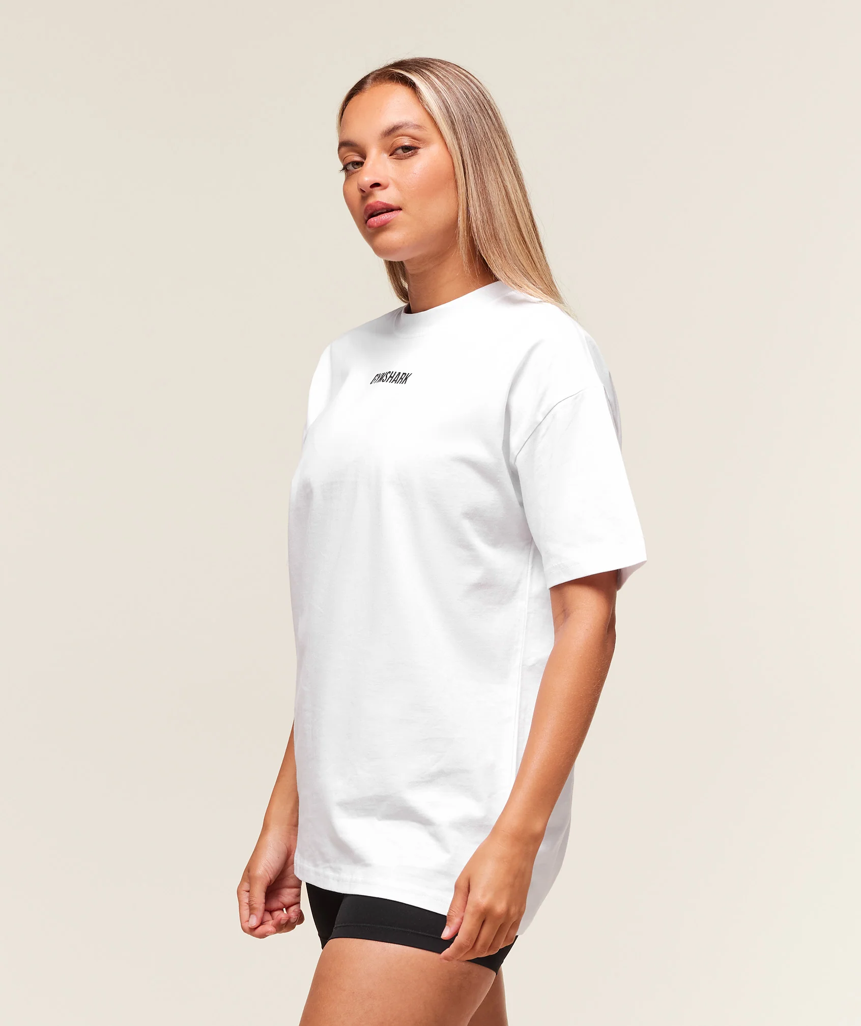 Gymshark Block Oversized T-Shirt - White - Image 3