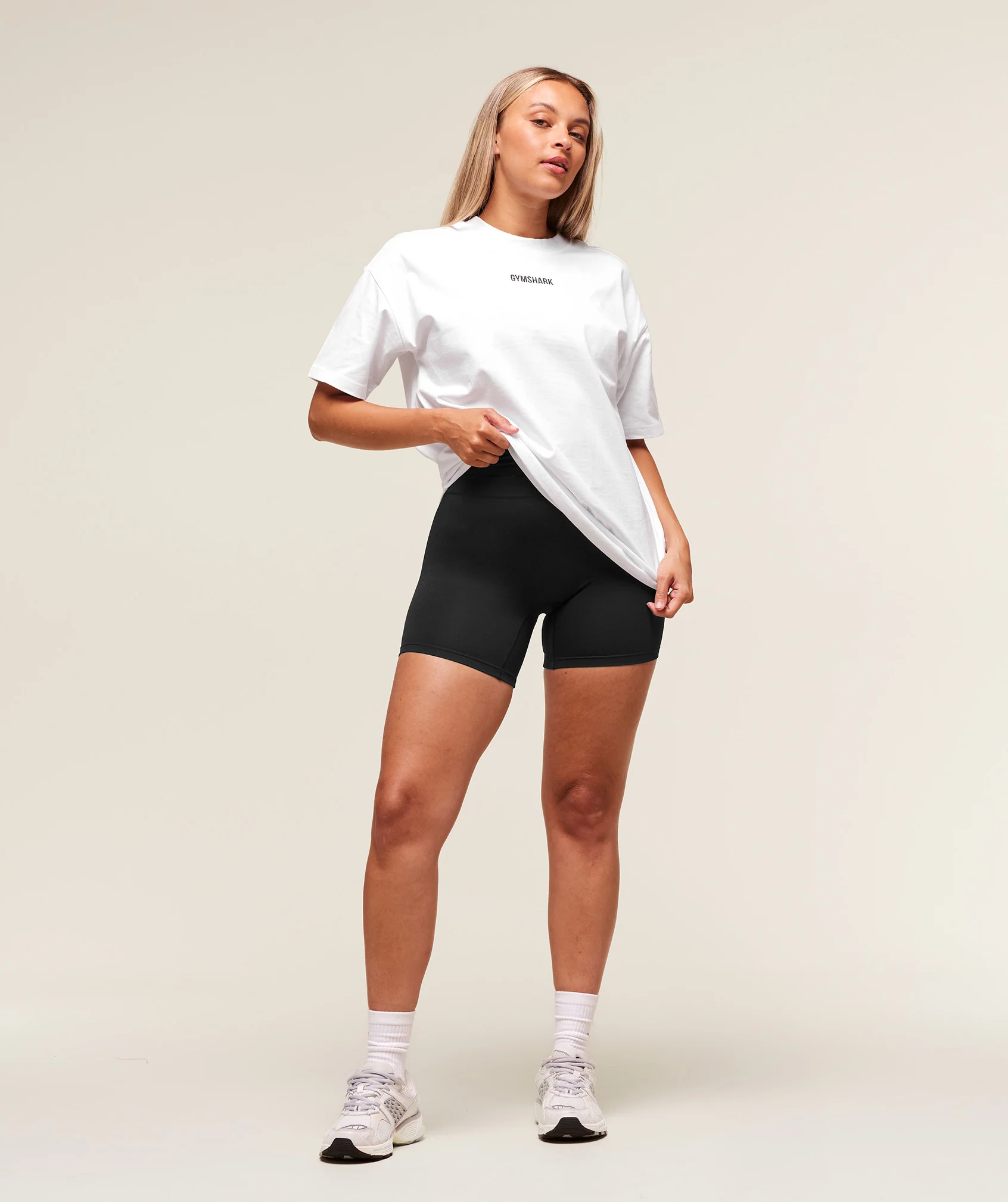 Gymshark Block Oversized T-Shirt - White - Image 6