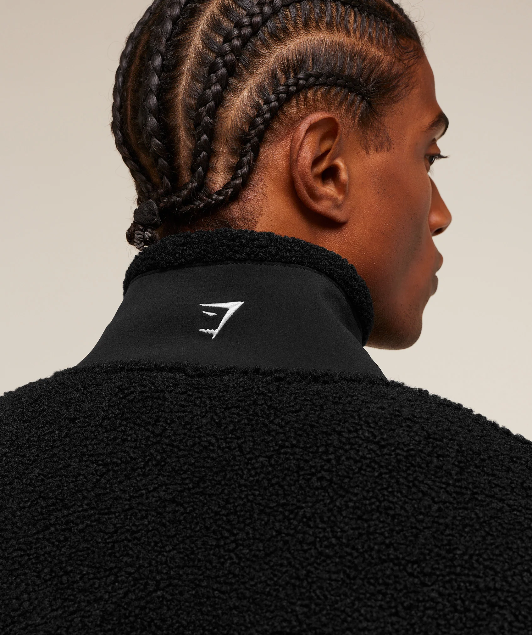 Gymshark Borg Zip Through Jacket - Black - Image 5