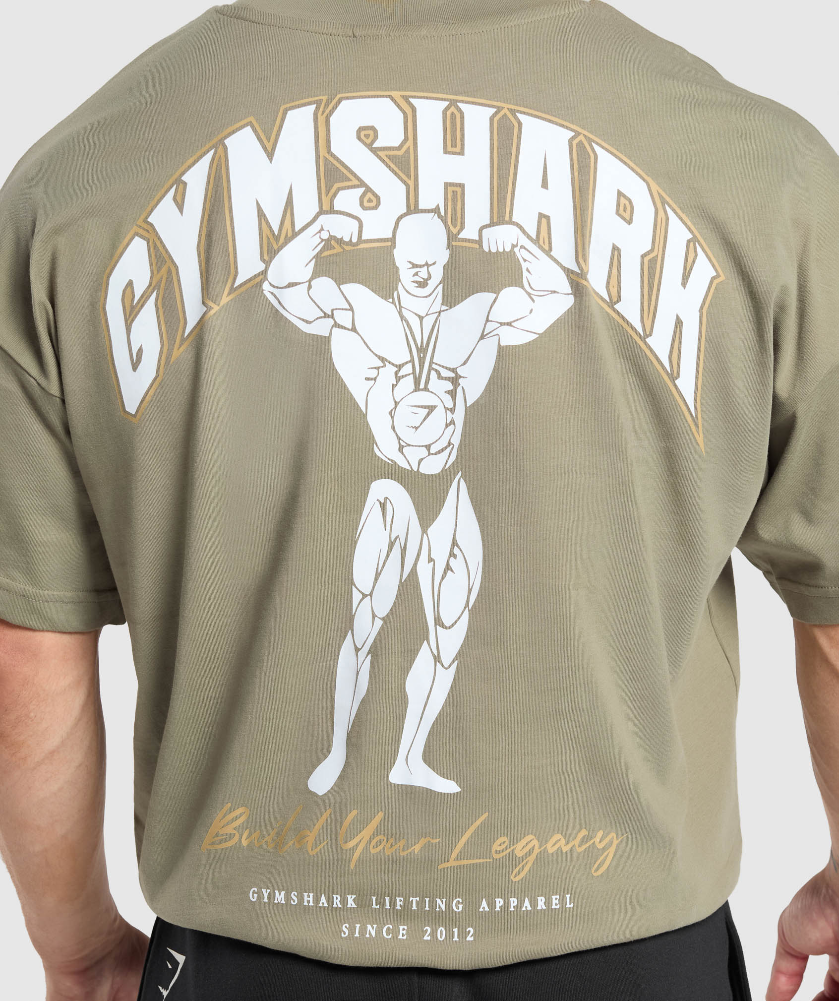 Gymshark Build Your Legacy Graphic T-Shirt - Utility Green - Image 7