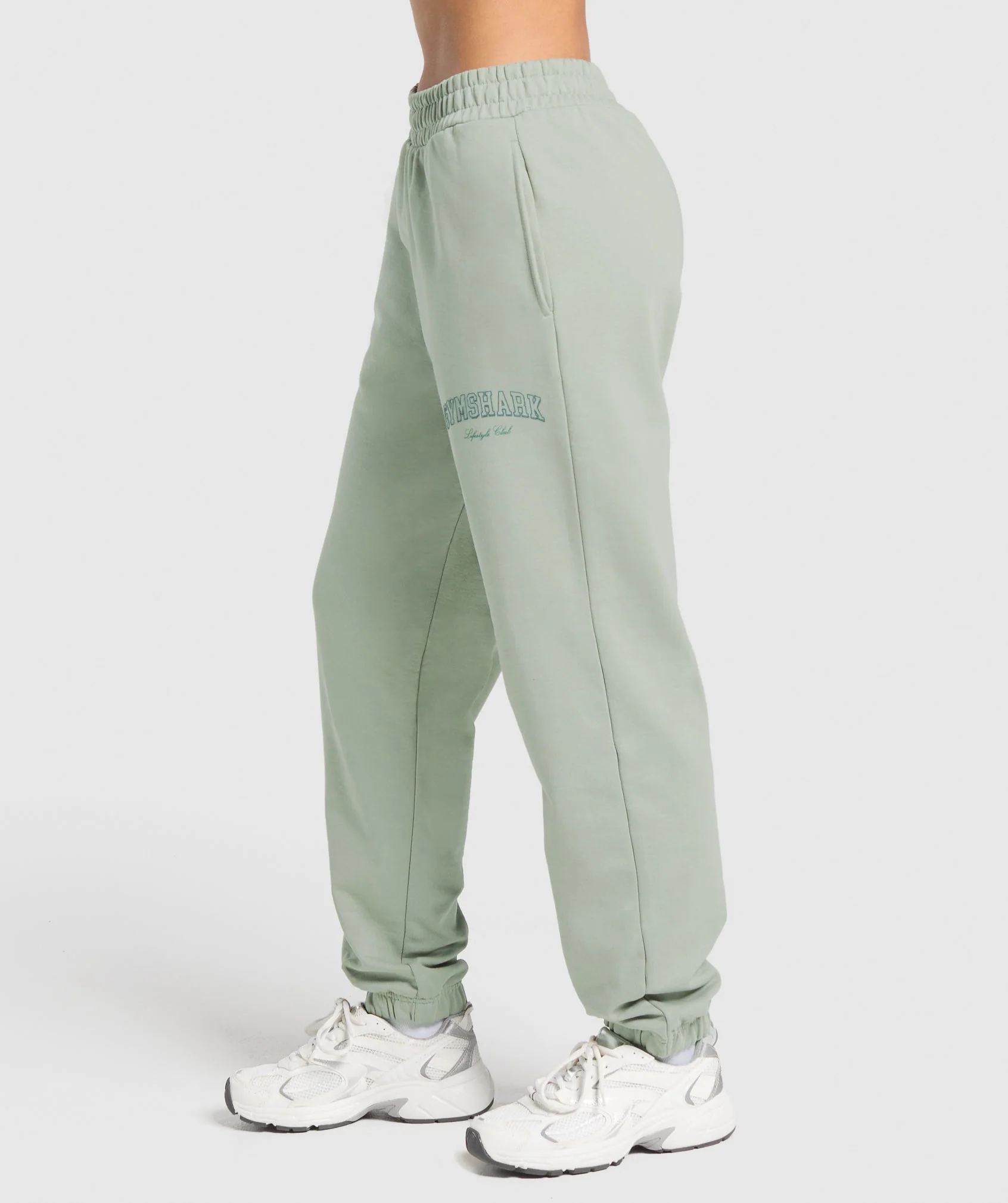 Gymshark Collegiate Joggers - Stone Grey - Image 3