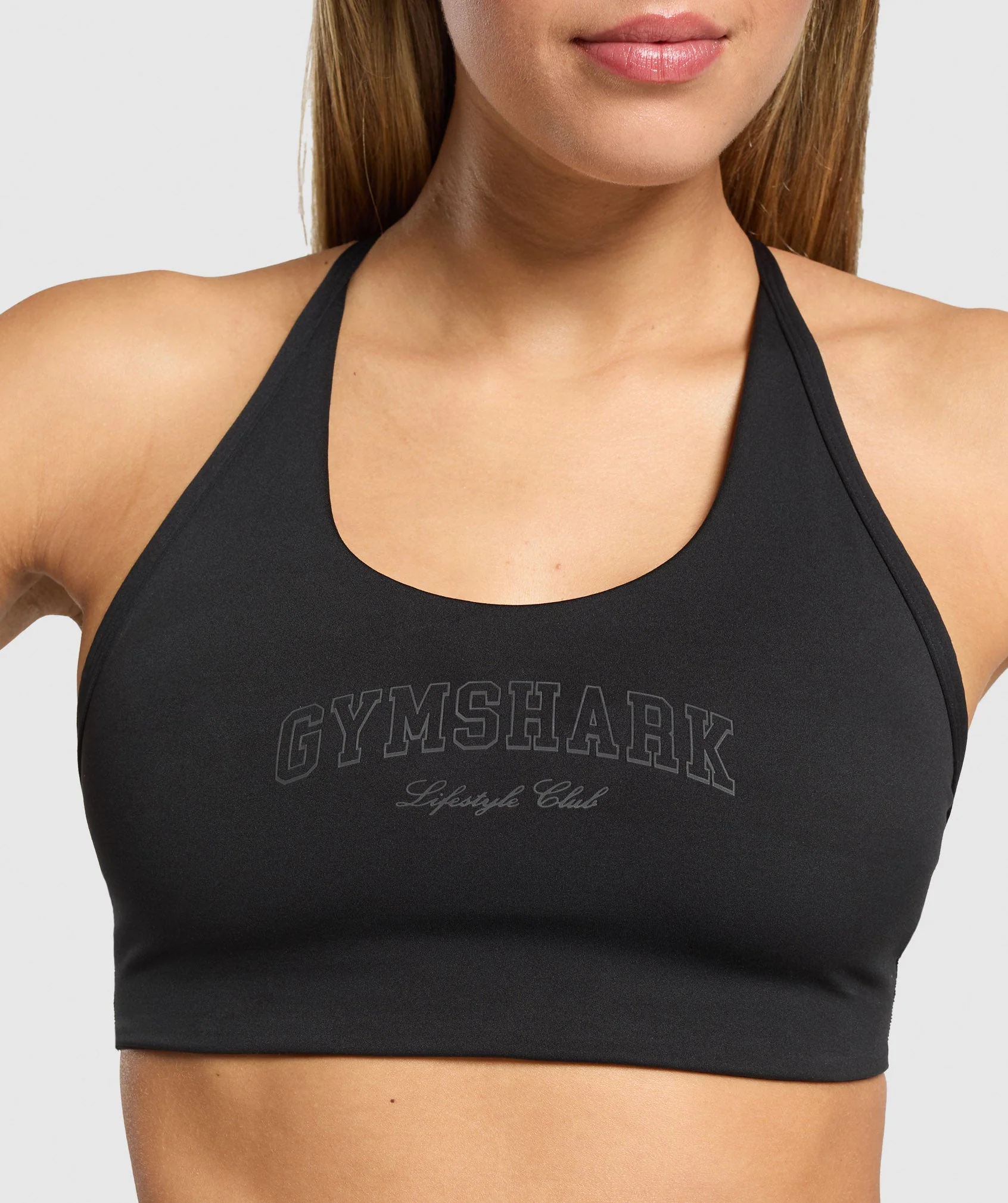 Gymshark Campus Classics Graphic Sports Bra - Black - Image 4