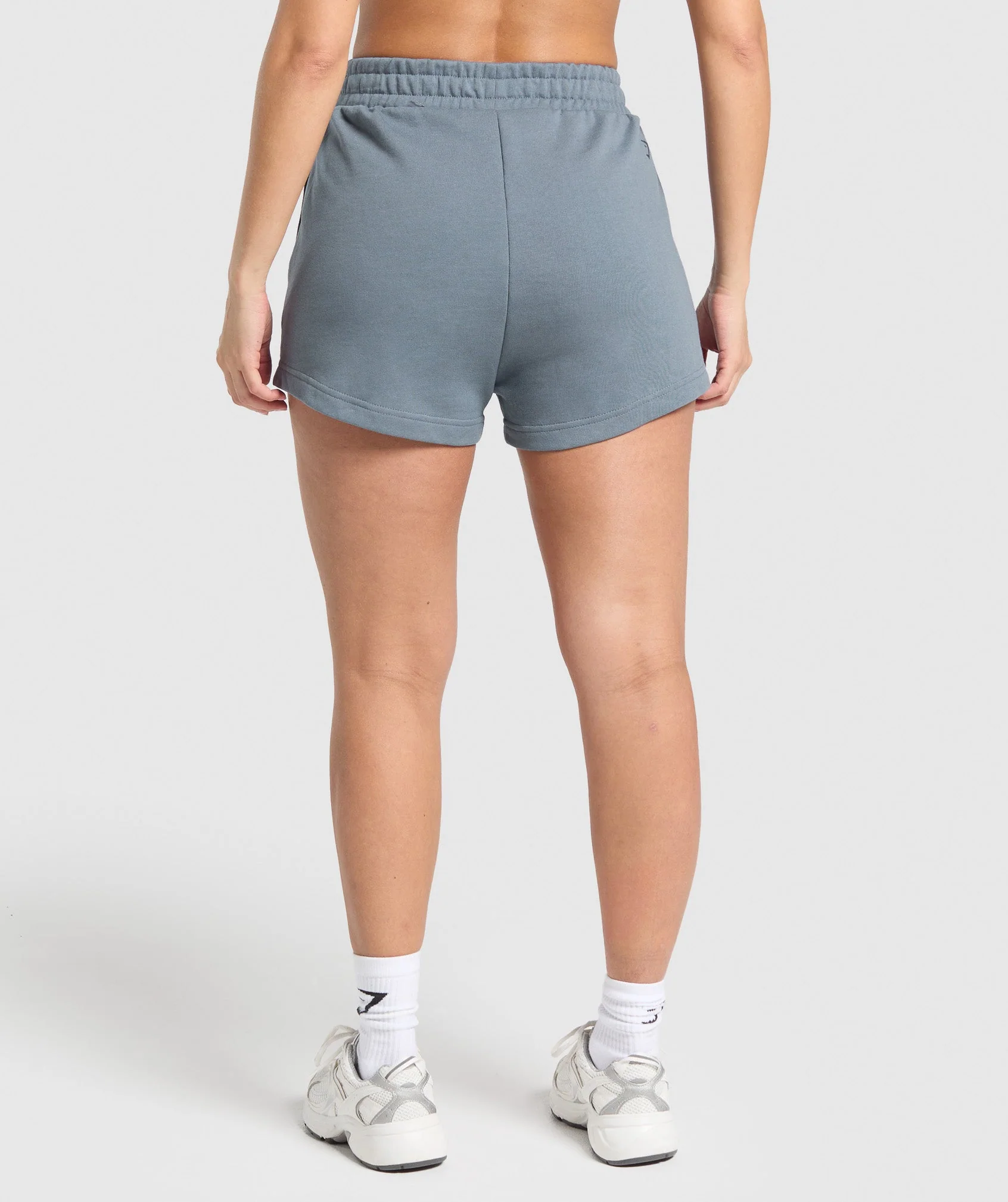 Gymshark Campus Classics Graphic Sweat Shorts - Iron Blue - Image 2