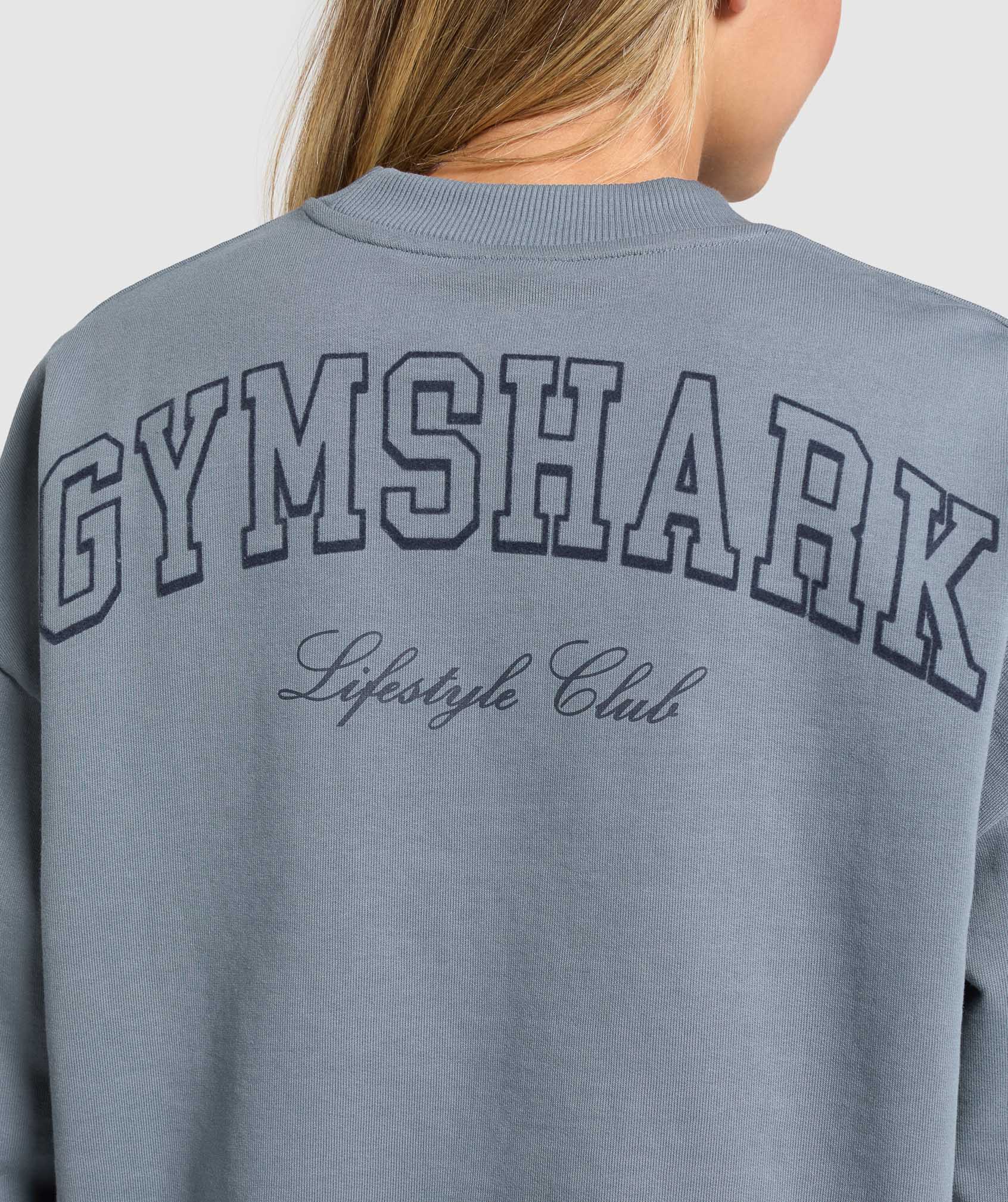 Gymshark Collegiate Sweatshirt - Iron Blue - Image 6