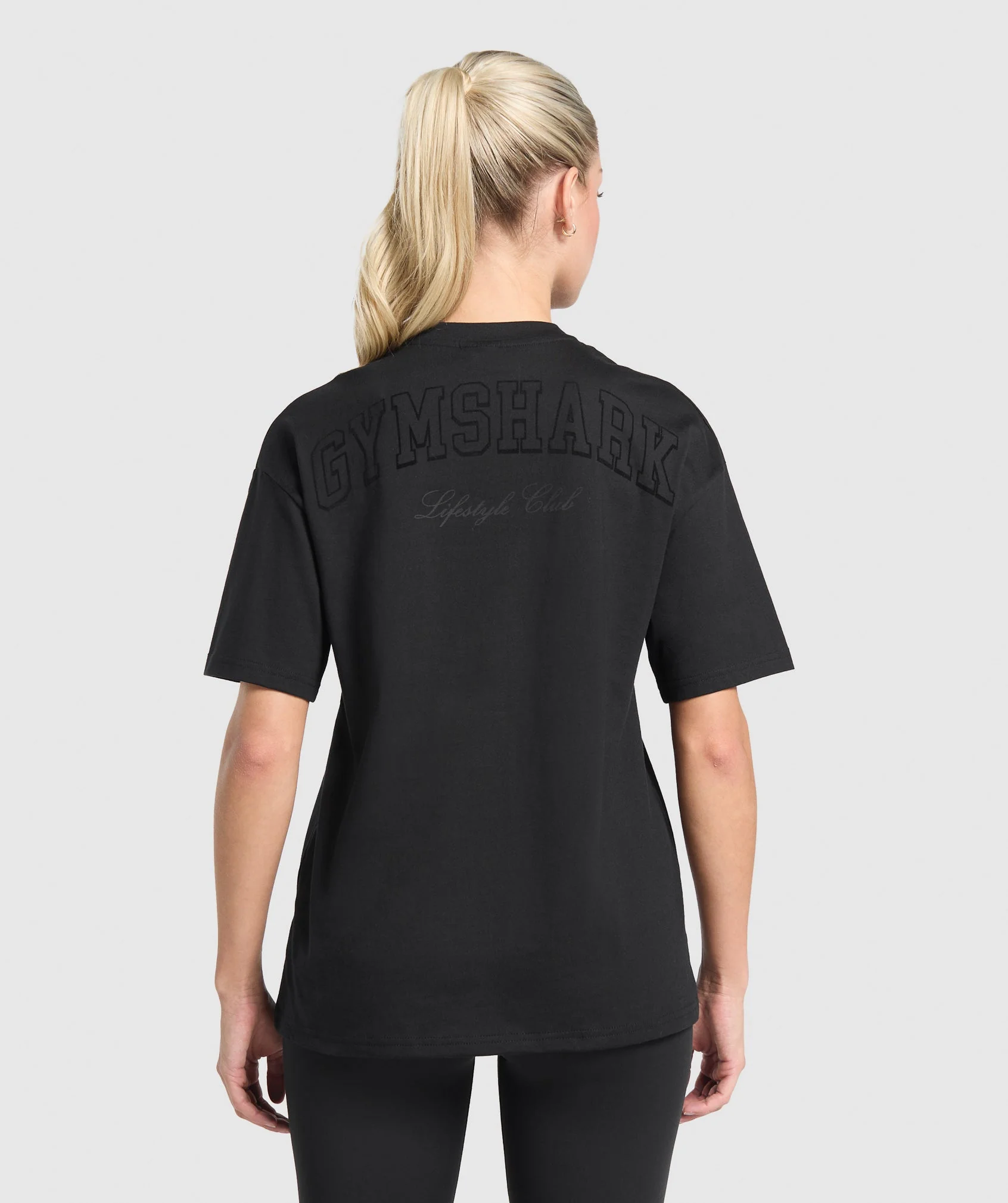 Gymshark Collegiate Oversized T-Shirt - Black