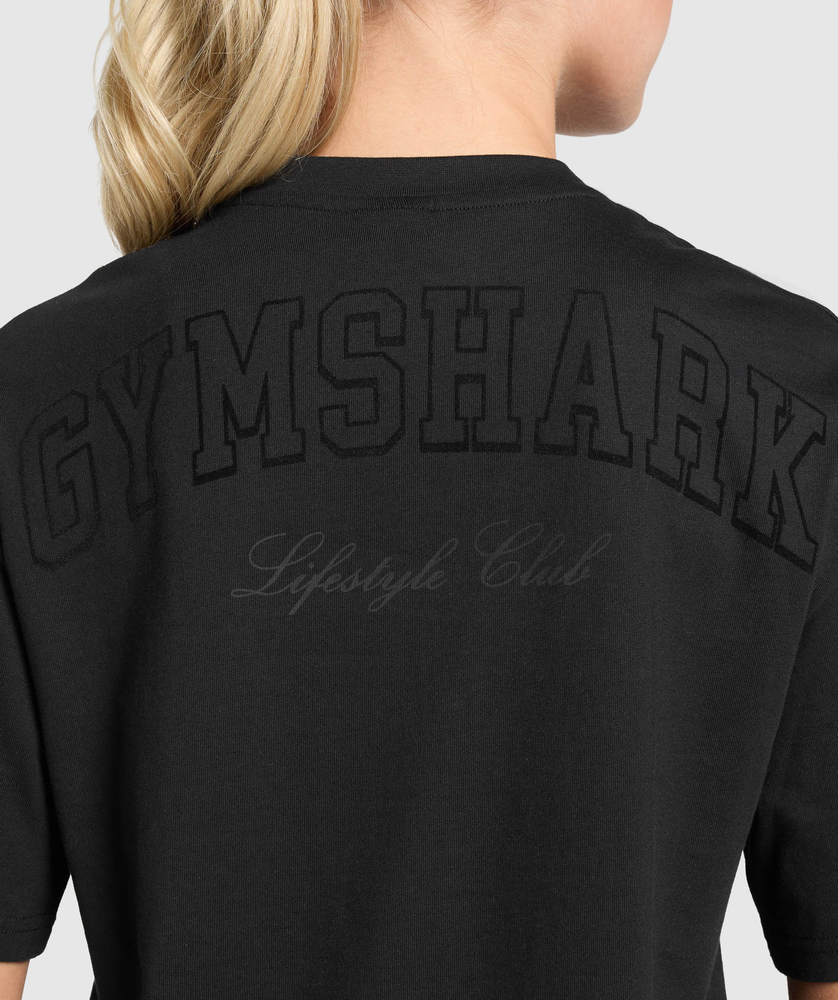 Gymshark Collegiate Oversized T-Shirt - Black - Image 6
