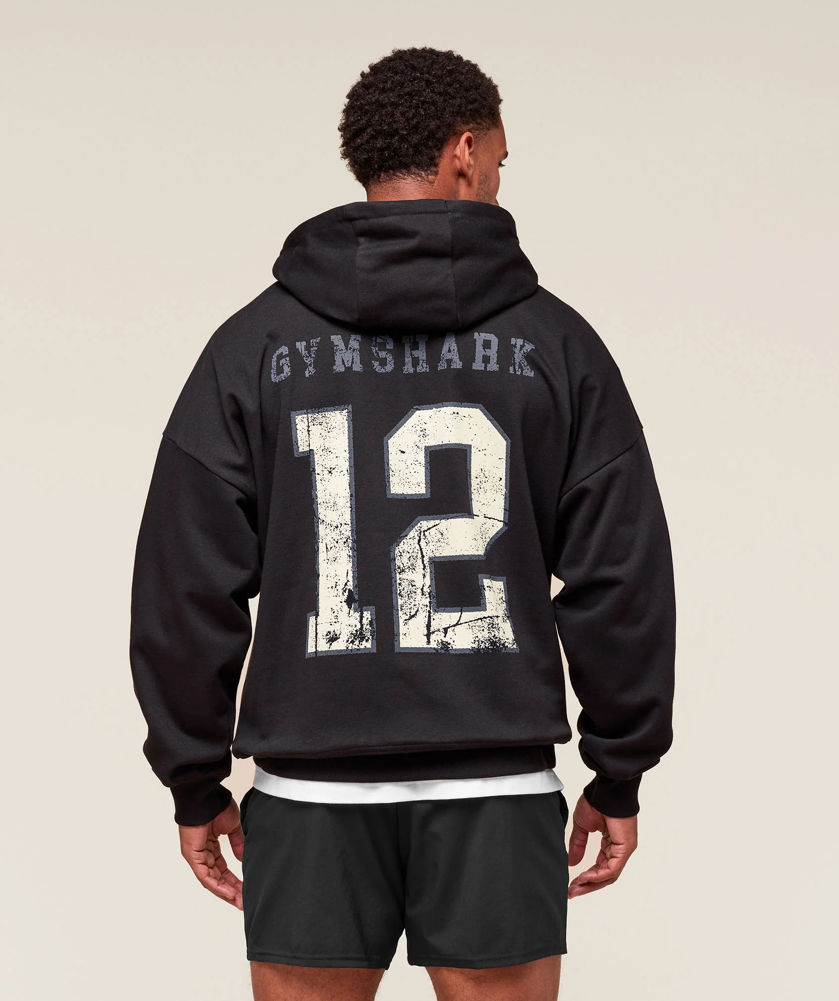 Gymshark Collegiate Graphic Hoodie - Black