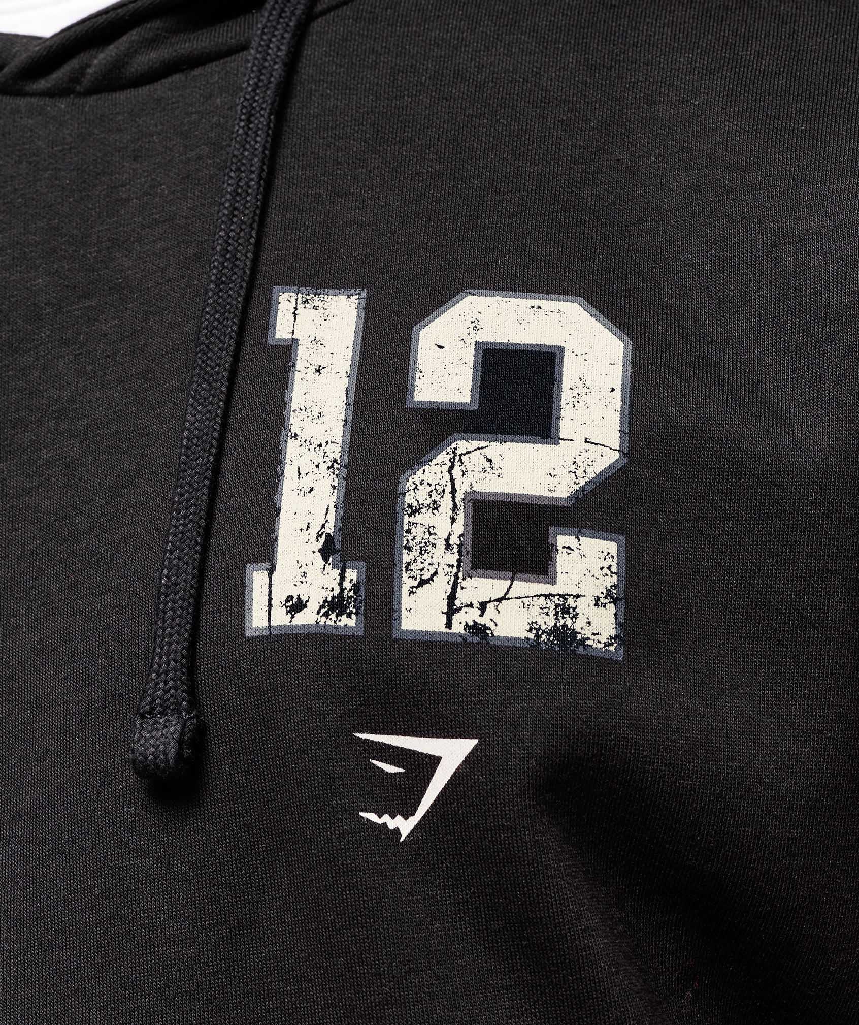 Gymshark Collegiate Graphic Hoodie - Black - Image 4