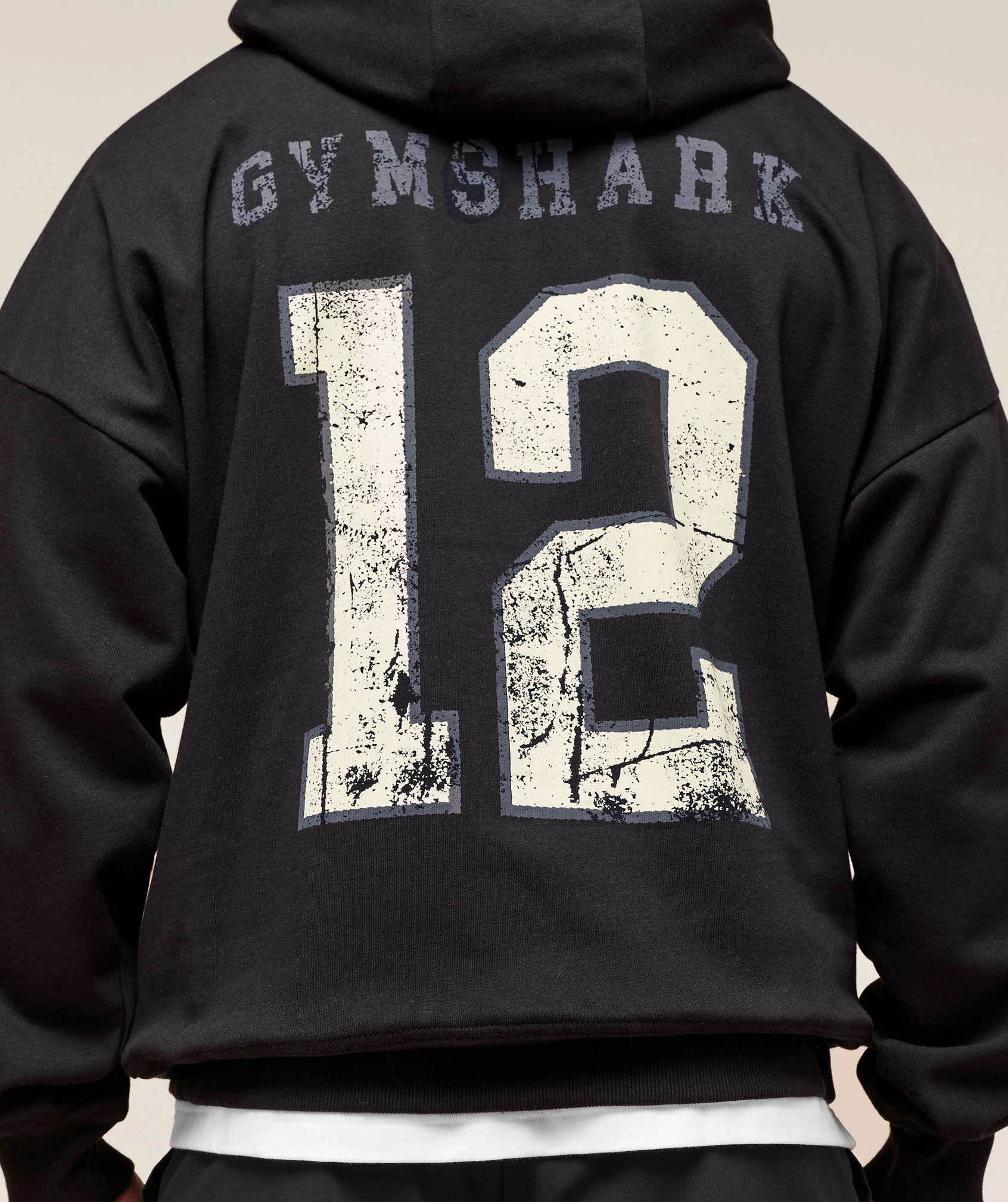 Gymshark Collegiate Graphic Hoodie - Black - Image 5