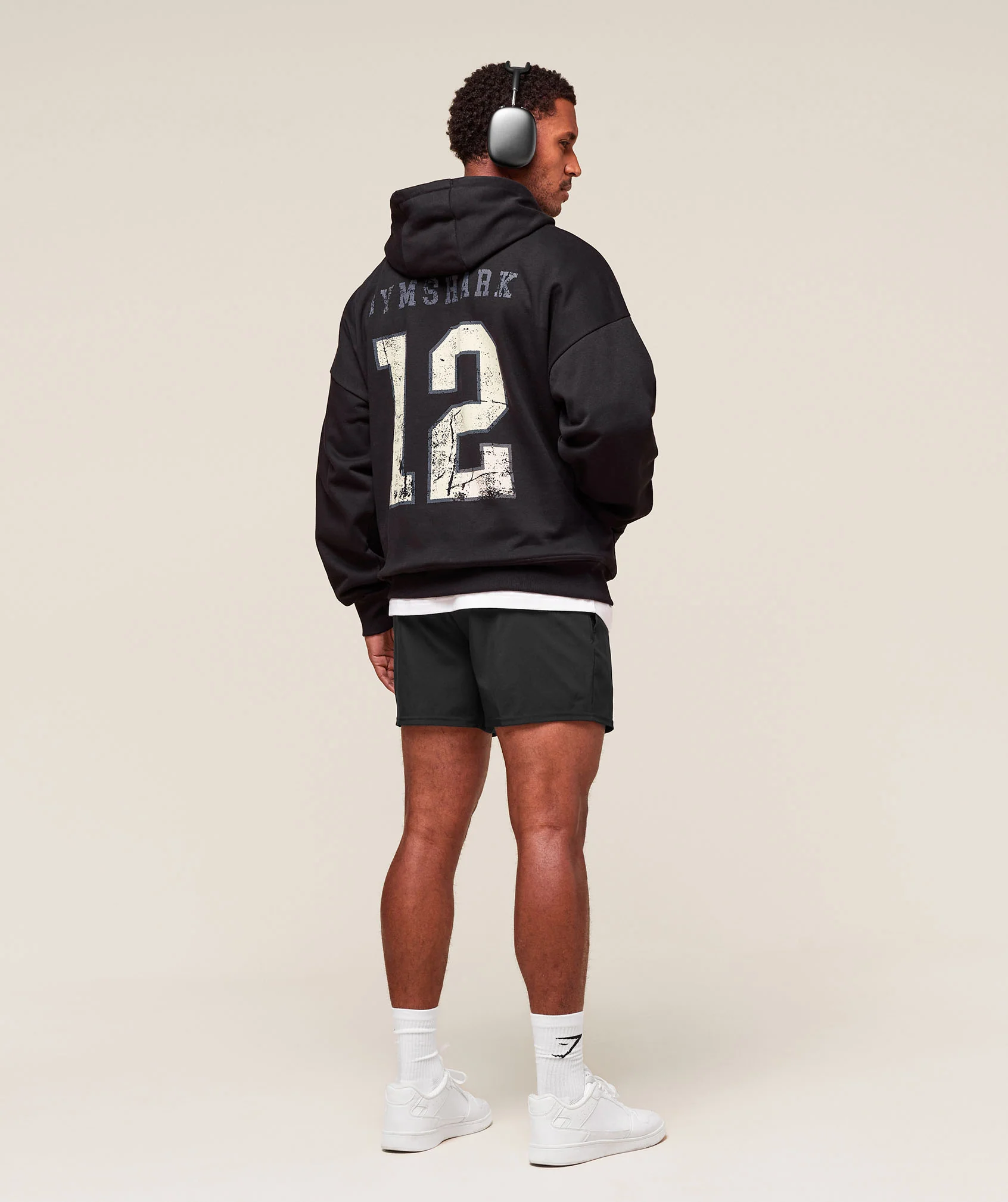 Gymshark Collegiate Graphic Hoodie - Black - Image 6