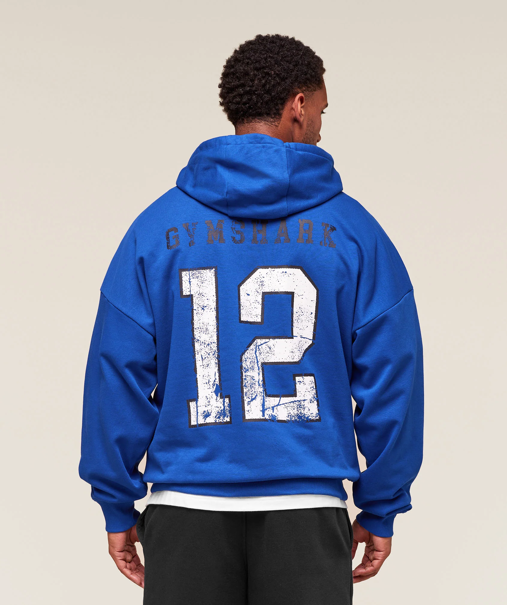 Gymshark Collegiate Graphic Hoodie - Athletic Blue
