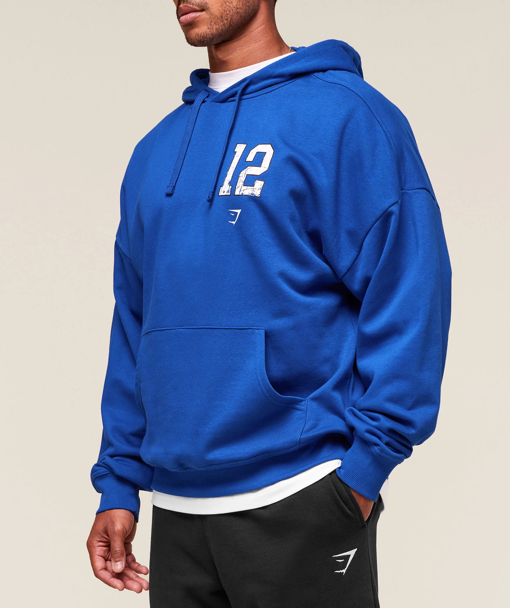 Gymshark Collegiate Graphic Hoodie - Athletic Blue - Image 3