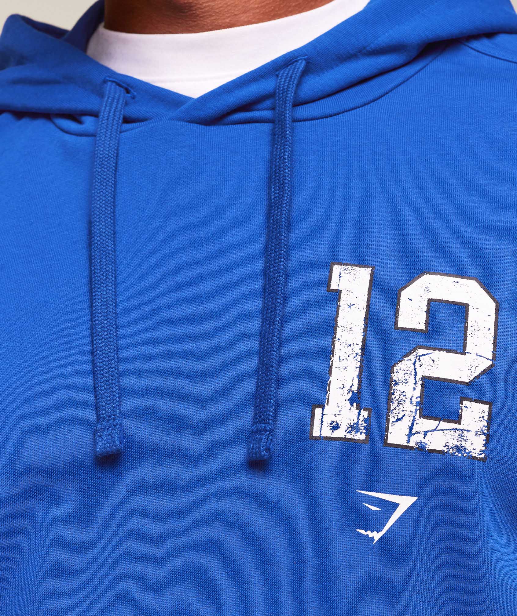 Gymshark Collegiate Graphic Hoodie - Athletic Blue - Image 4