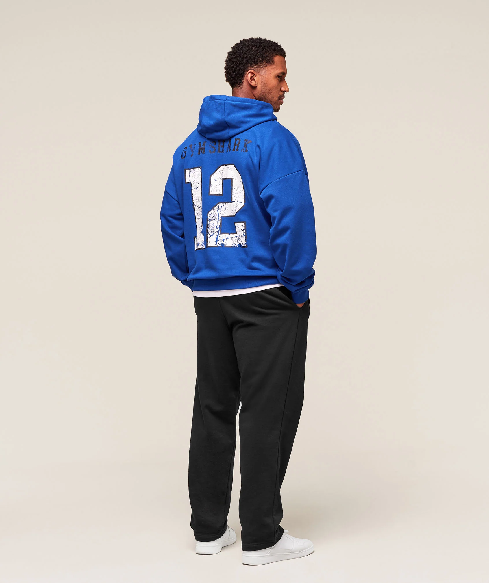 Gymshark Collegiate Graphic Hoodie - Athletic Blue - Image 6
