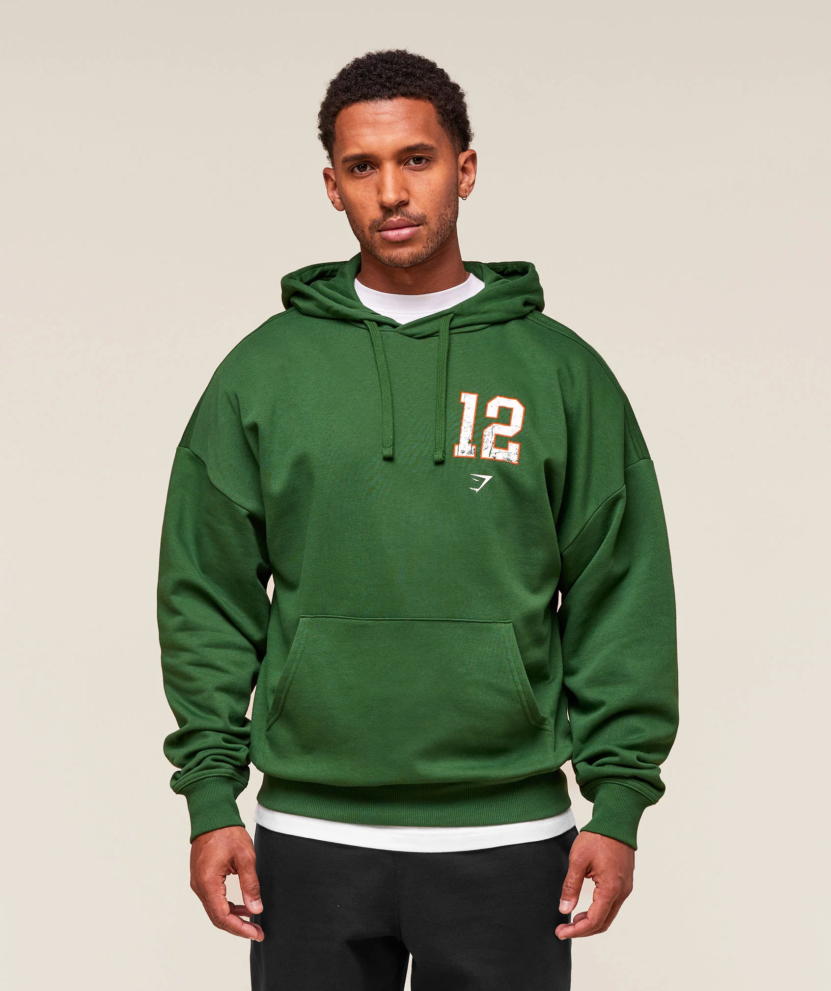 Gymshark Collegiate Graphic Hoodie - Athletic Green - Image 2