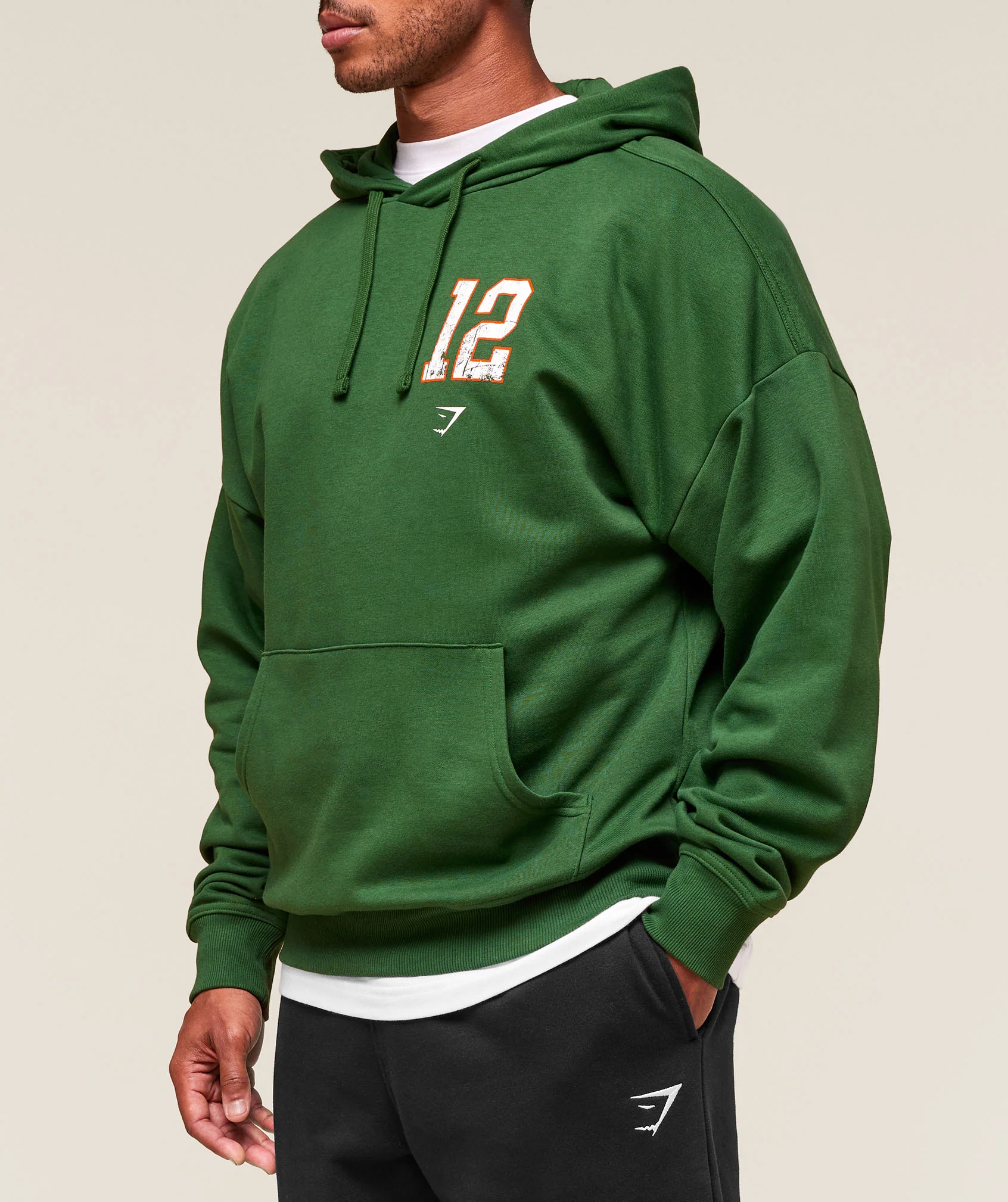 Gymshark Collegiate Graphic Hoodie - Athletic Green - Image 3