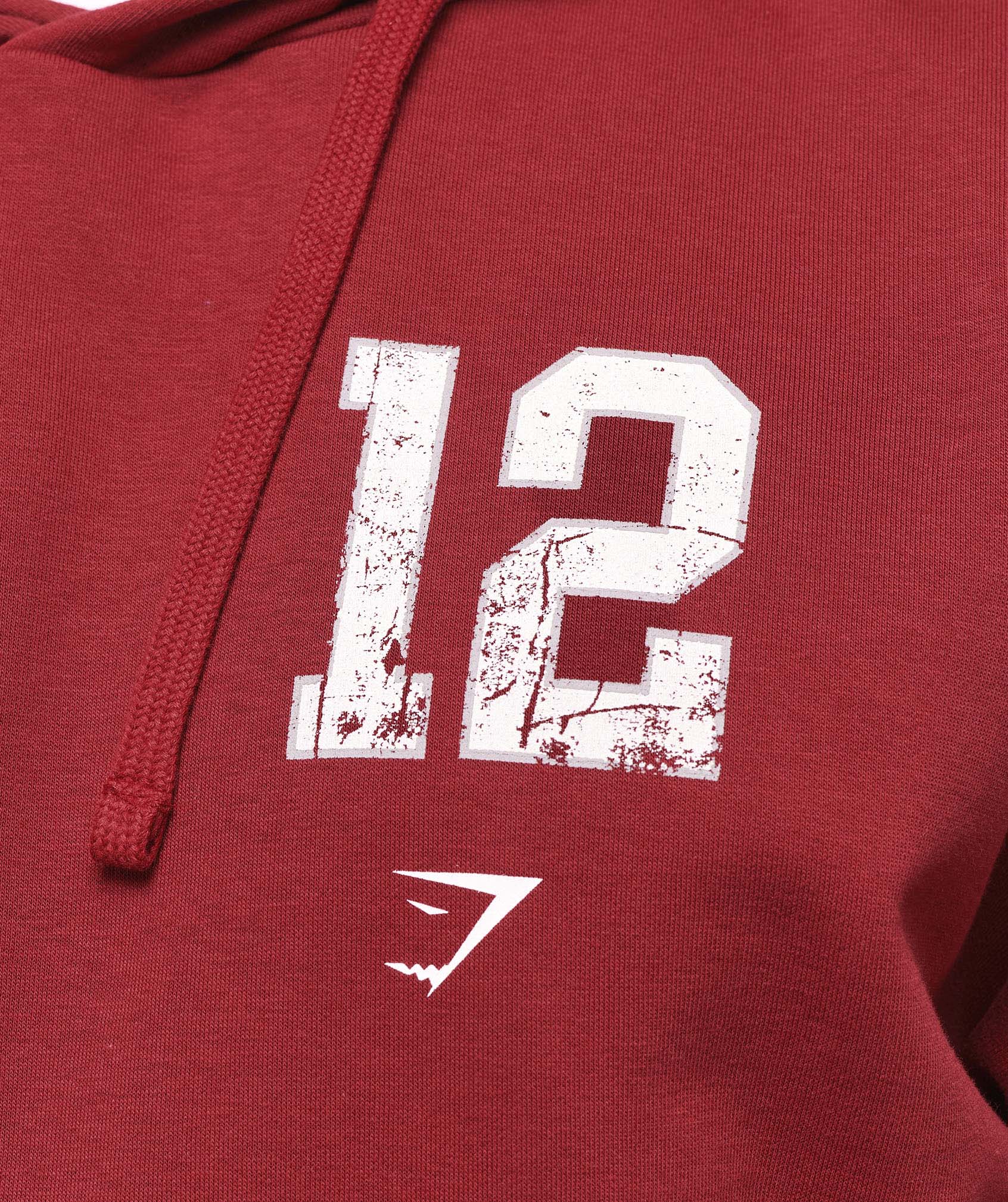 Gymshark Collegiate Graphic Hoodie - Athletic Burgundy - Image 4