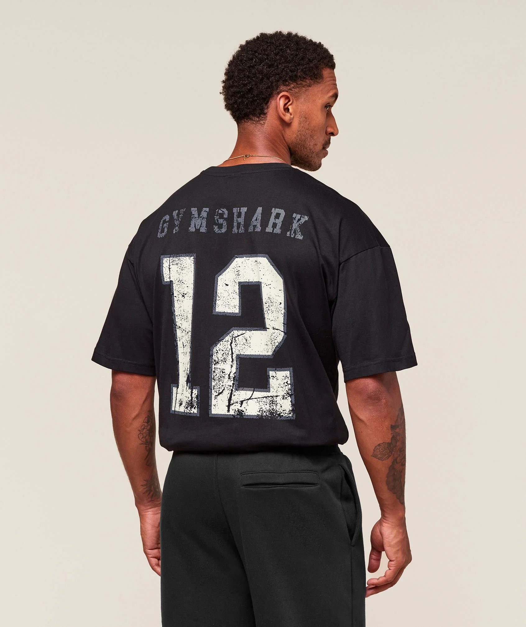 Gymshark Collegiate Graphic T-shirt - Black