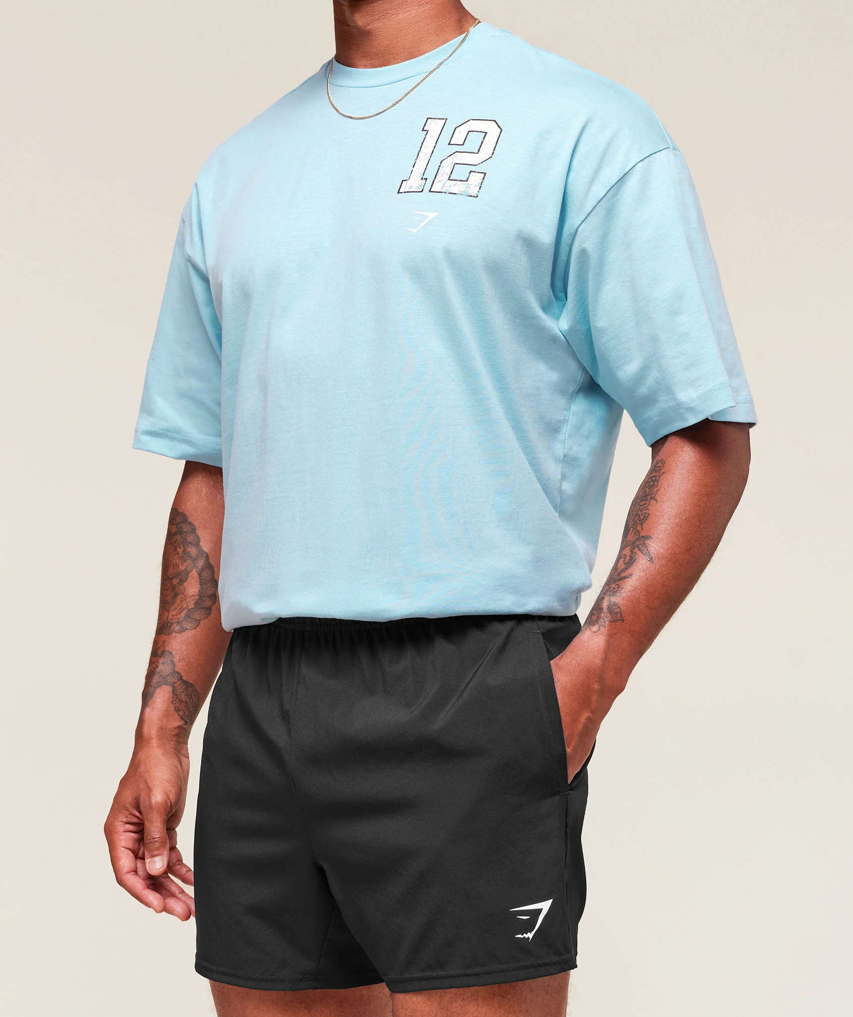 Gymshark Collegiate Graphic T-shirt - Athletic Light Blue - Image 3