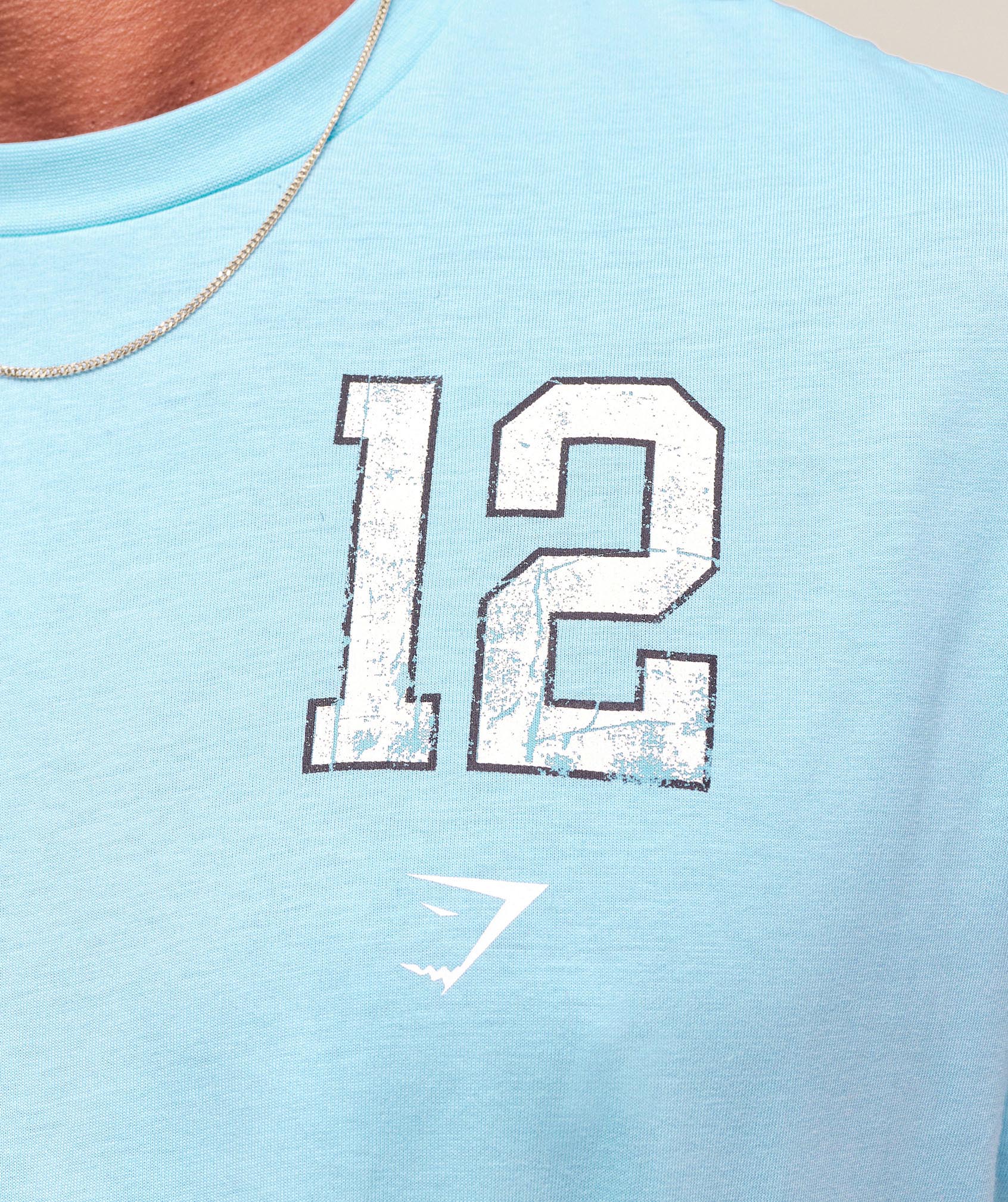 Gymshark Collegiate Graphic T-shirt - Athletic Light Blue - Image 5