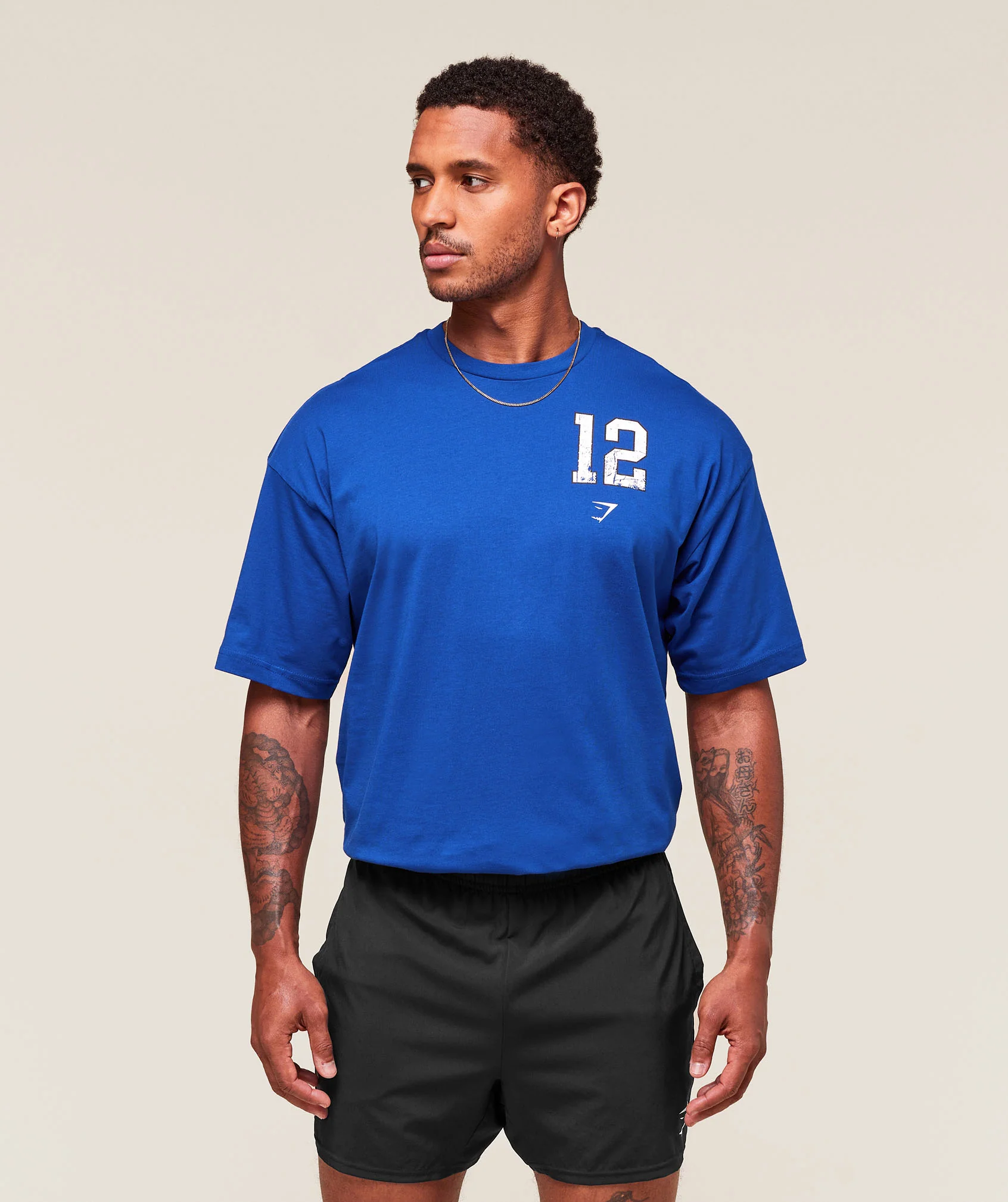 Gymshark Collegiate Graphic T-shirt - Athletic Blue - Image 2