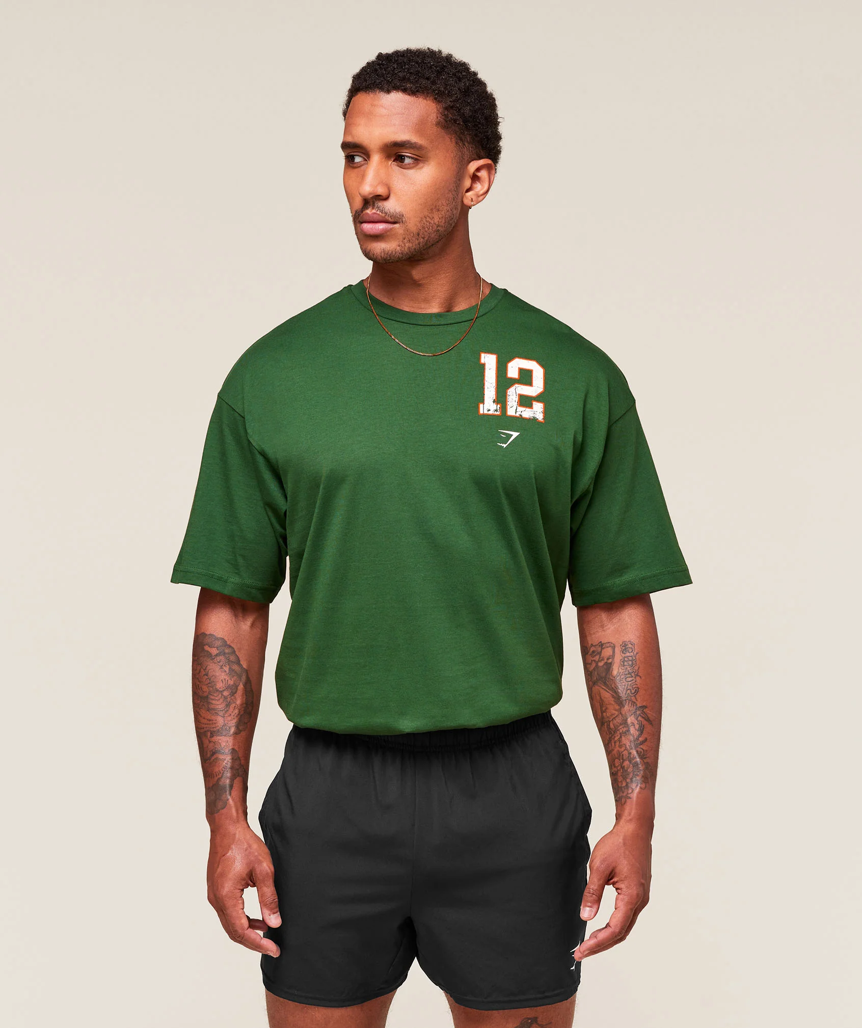 Gymshark Collegiate Graphic T-shirt - Athletic Green - Image 2