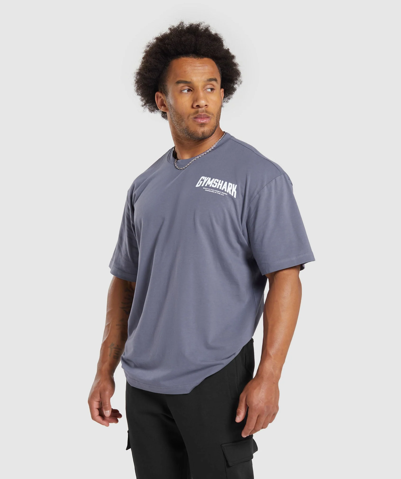 Gymshark Cartoon Lifting T-Shirt - Dewberry Purple - Image 3