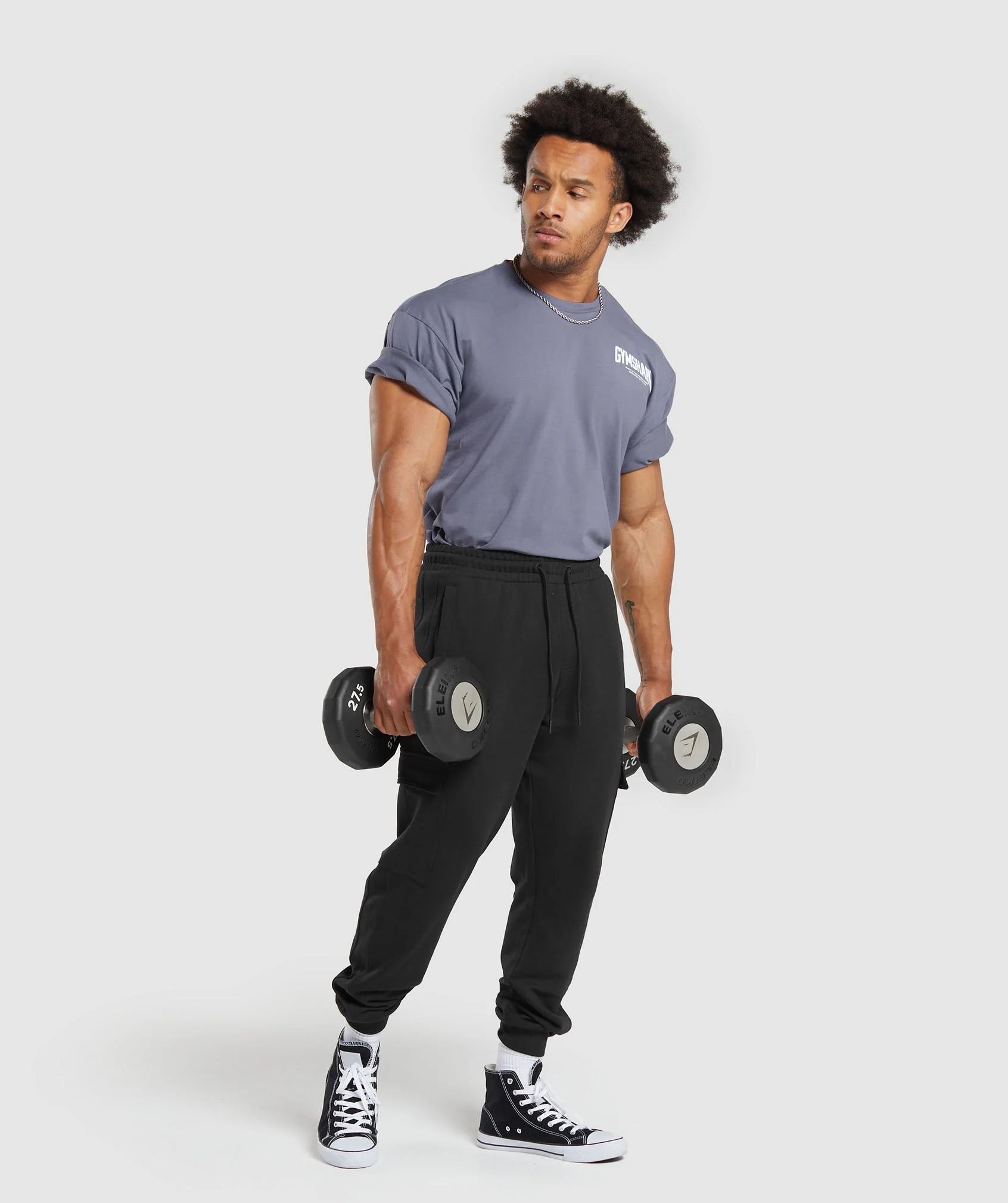 Gymshark Cartoon Lifting T-Shirt - Dewberry Purple - Image 4