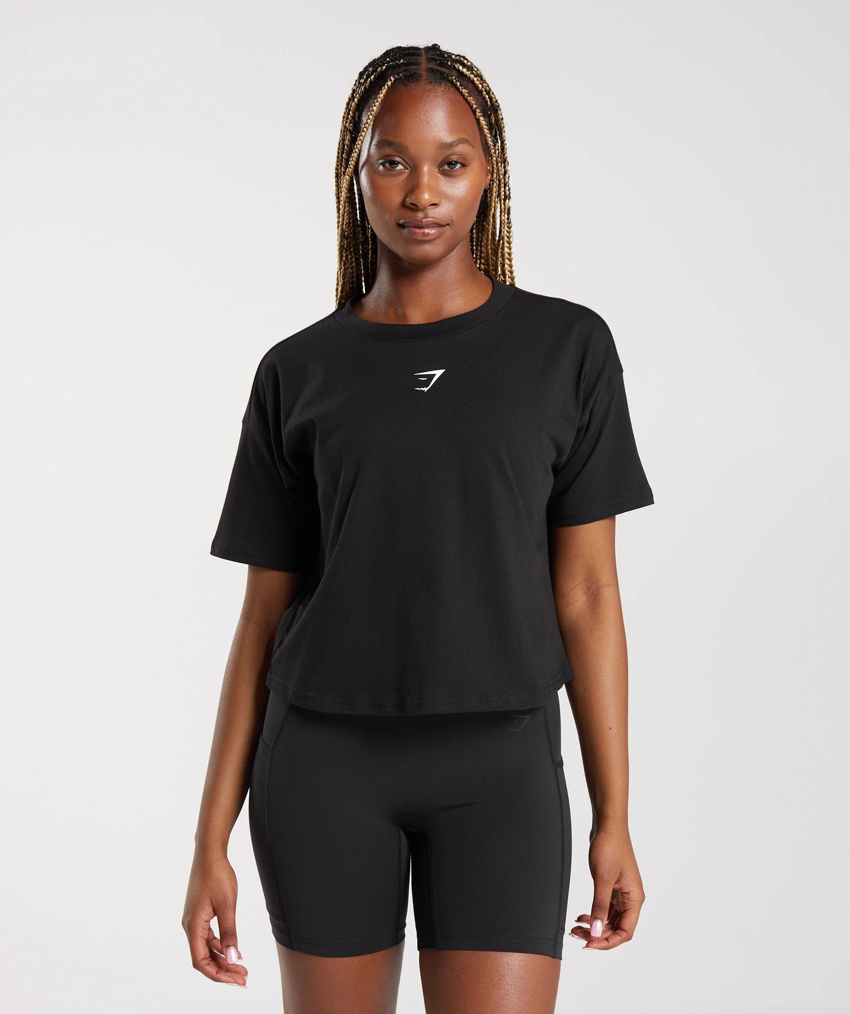 Gymshark Central Graphic Midi Tee - Black - Image 2