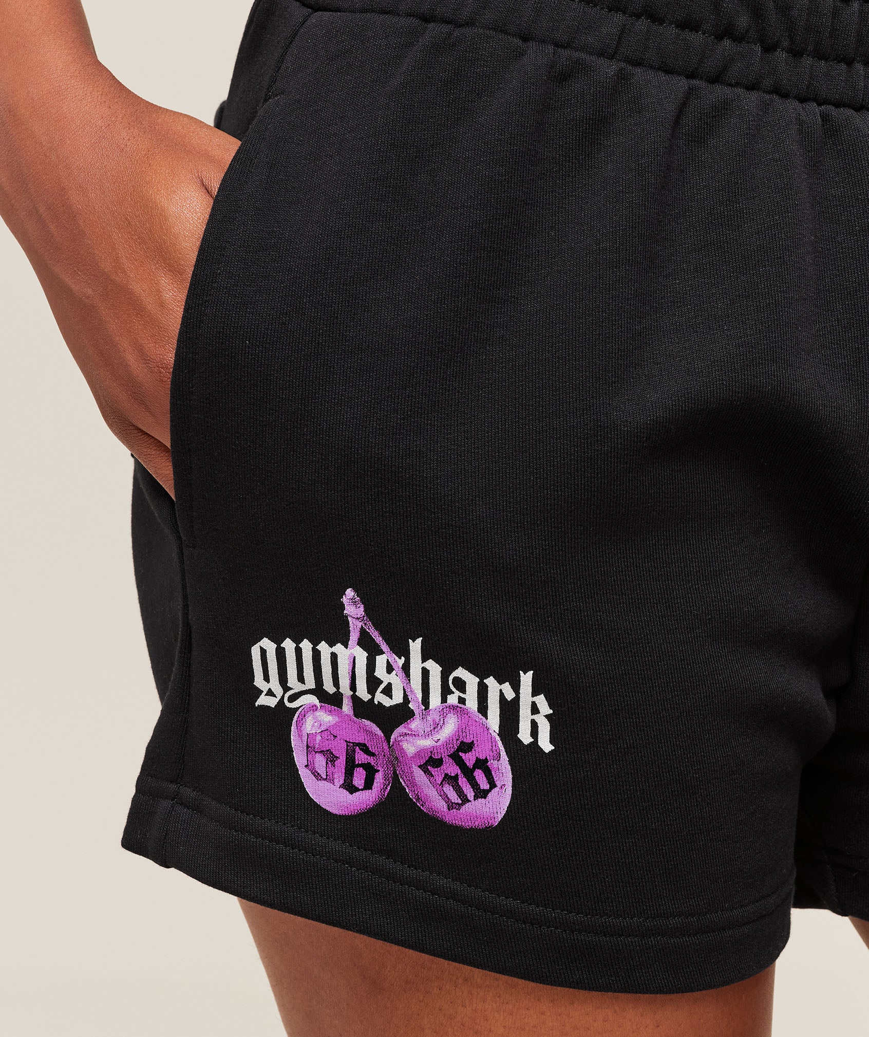 Gymshark Cherry Graphic Shorts - Black - Image 5