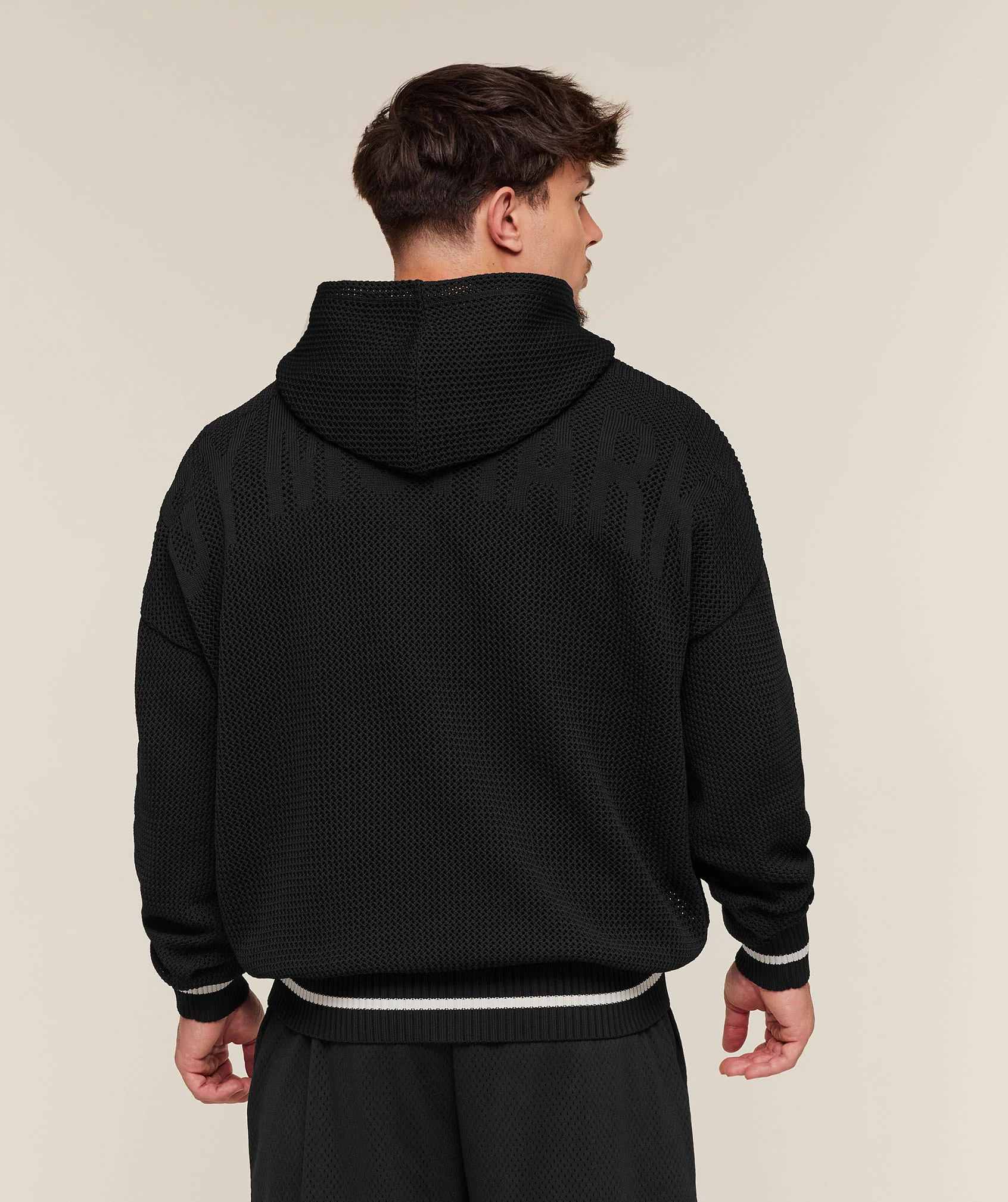 Gymshark Collective Crochet Style Hoodie - Black - Image 4