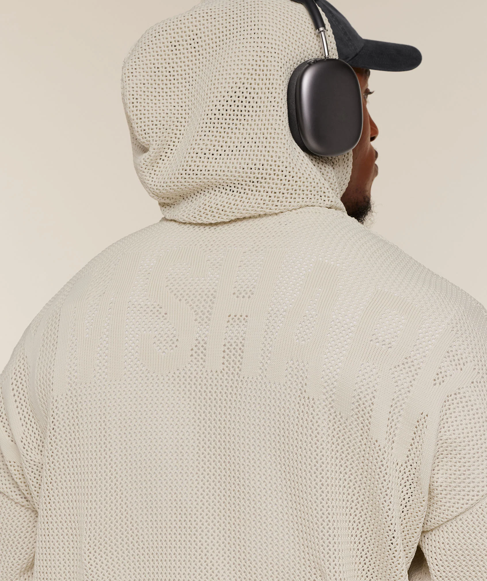 Gymshark Collective Crochet Style Hoodie - Tinted White - Image 11