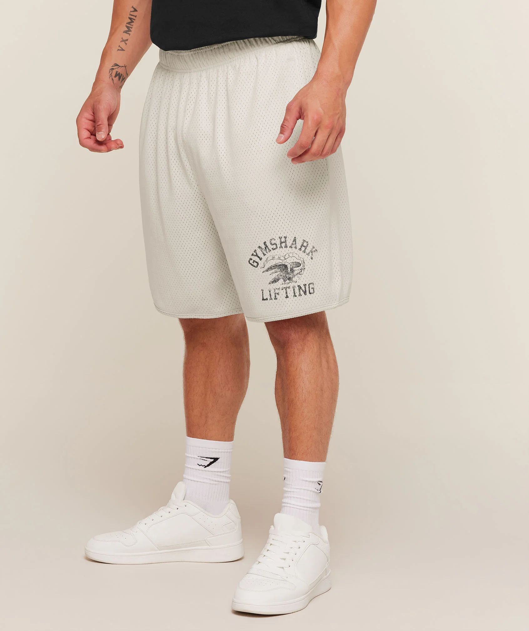 Gymshark Collective Mesh Shorts - Tinted White - Image 4