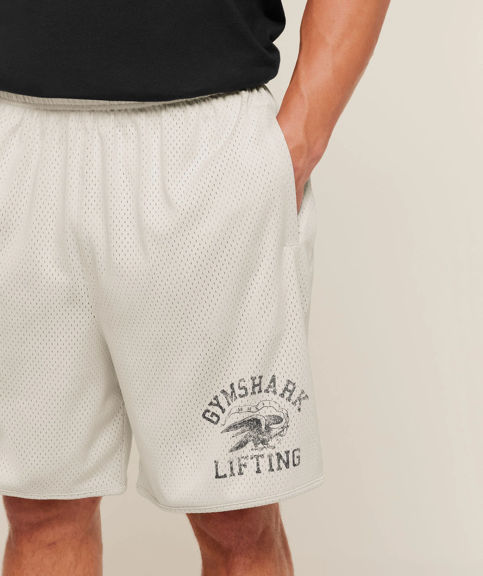 Gymshark Collective Mesh Shorts - Tinted White - Image 6